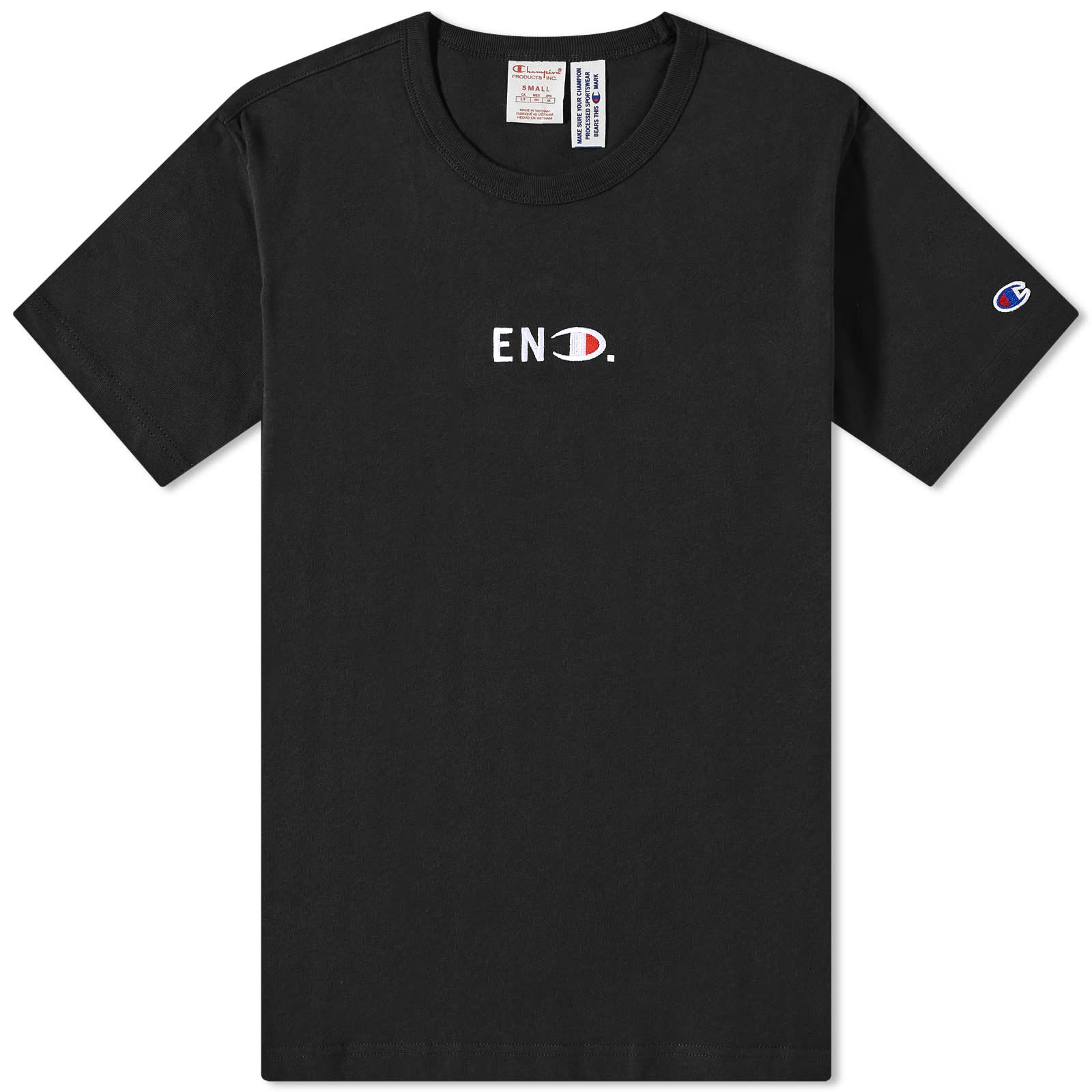 END. x Champion Reverse Weave TShirt Black END.