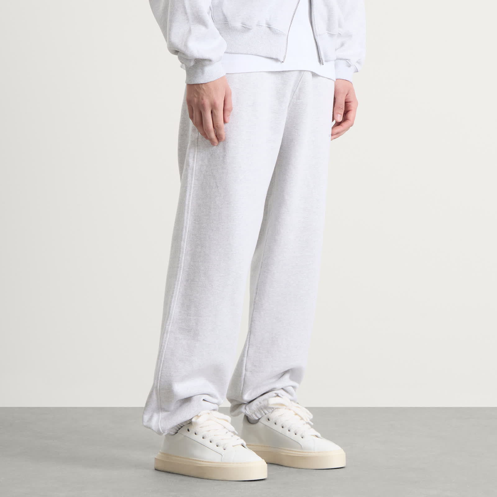 Cole Buxton Mini Logo Sweatpants - Light Grey Marl