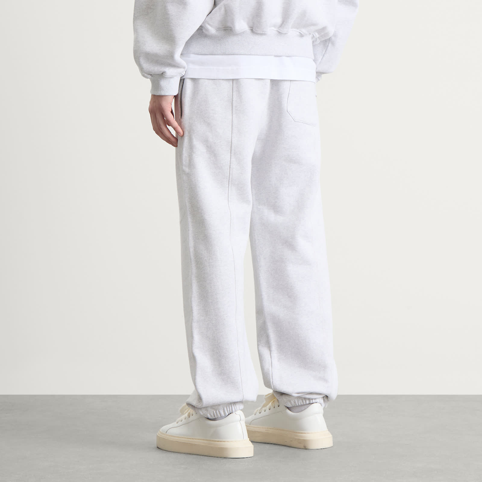 Cole Buxton Mini Logo Sweatpants - Light Grey Marl