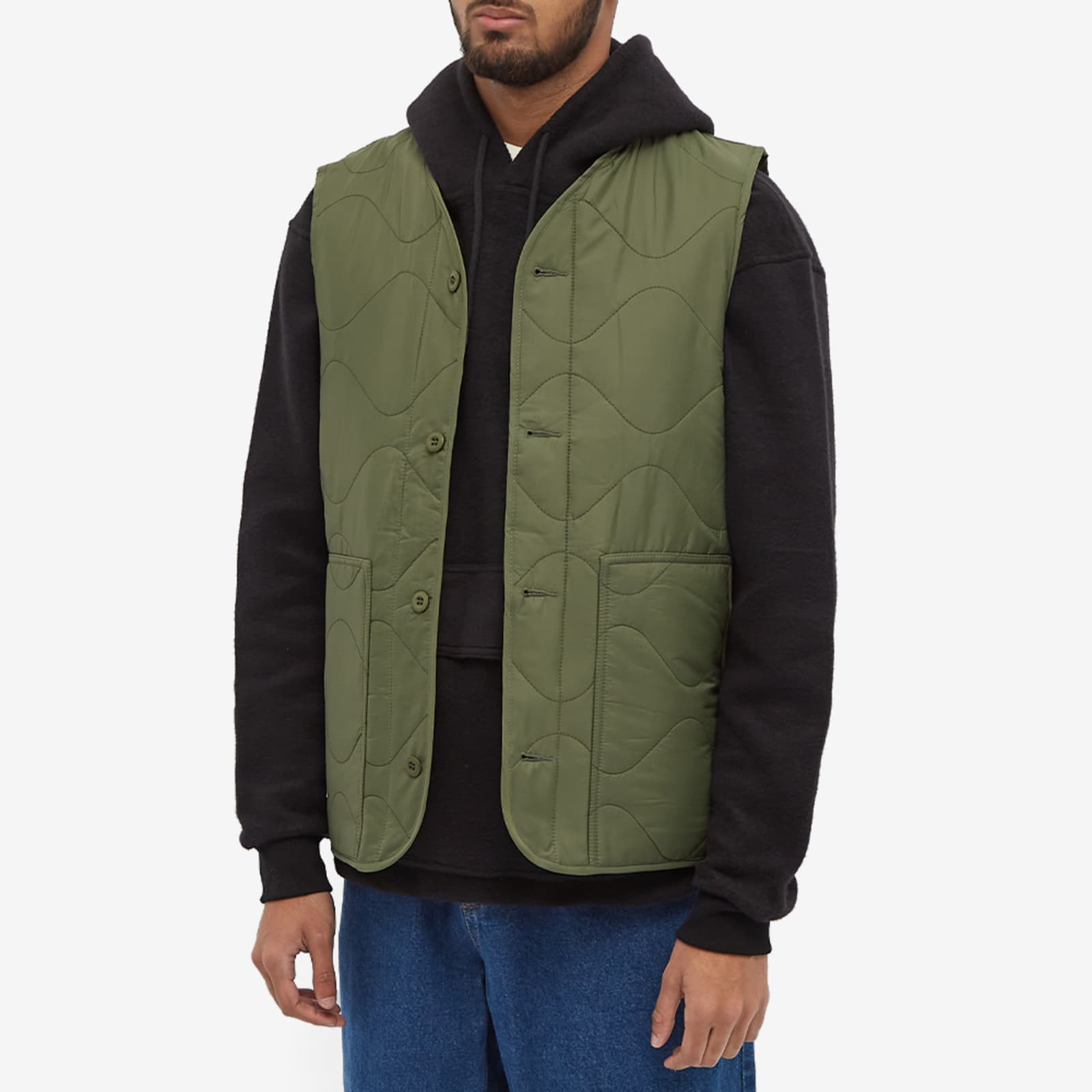 Butter Goods x Ben Gore Reversible Vest Army & Black END. (NZ)