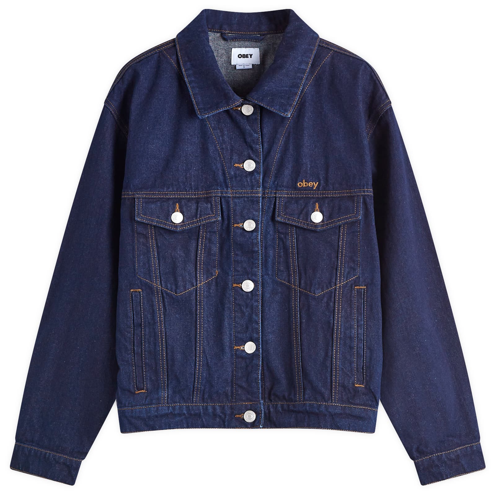 Obey Juniper Oversized Trucker Jacket - Rinse