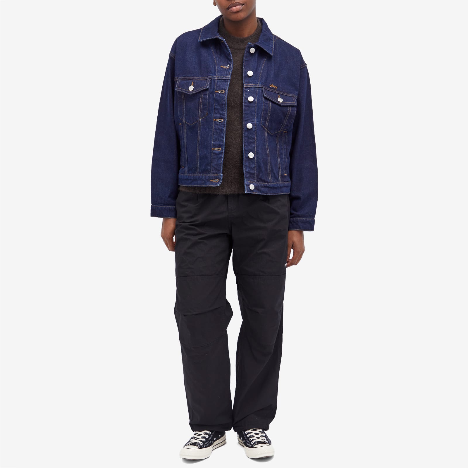Obey Juniper Oversized Trucker Jacket - Rinse