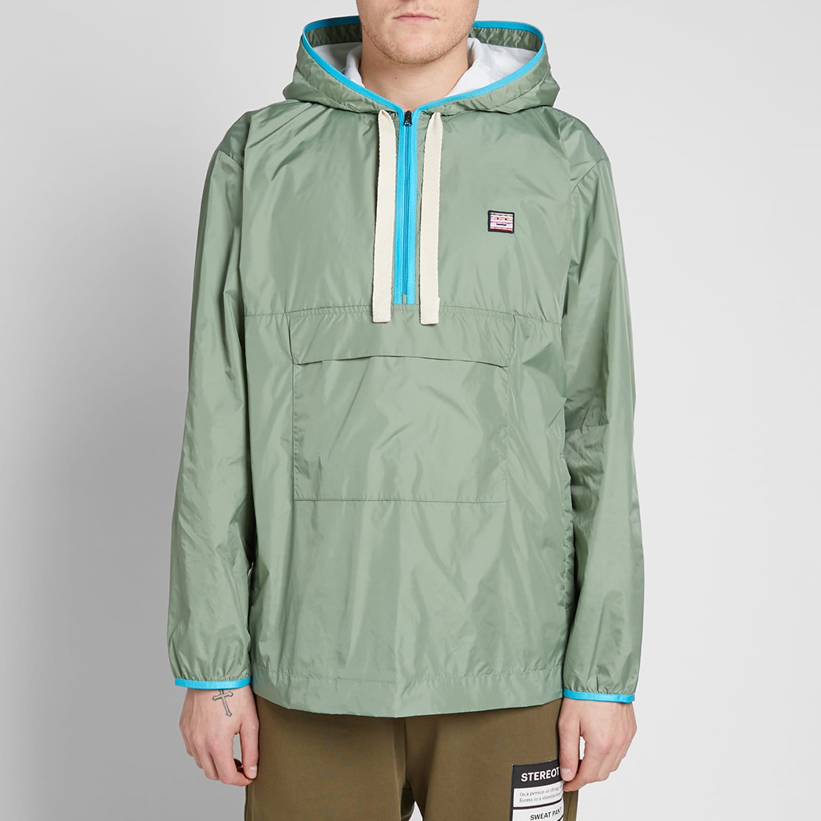 Acne Studios Osaze Half Zip Jacket Dusty Green | END.