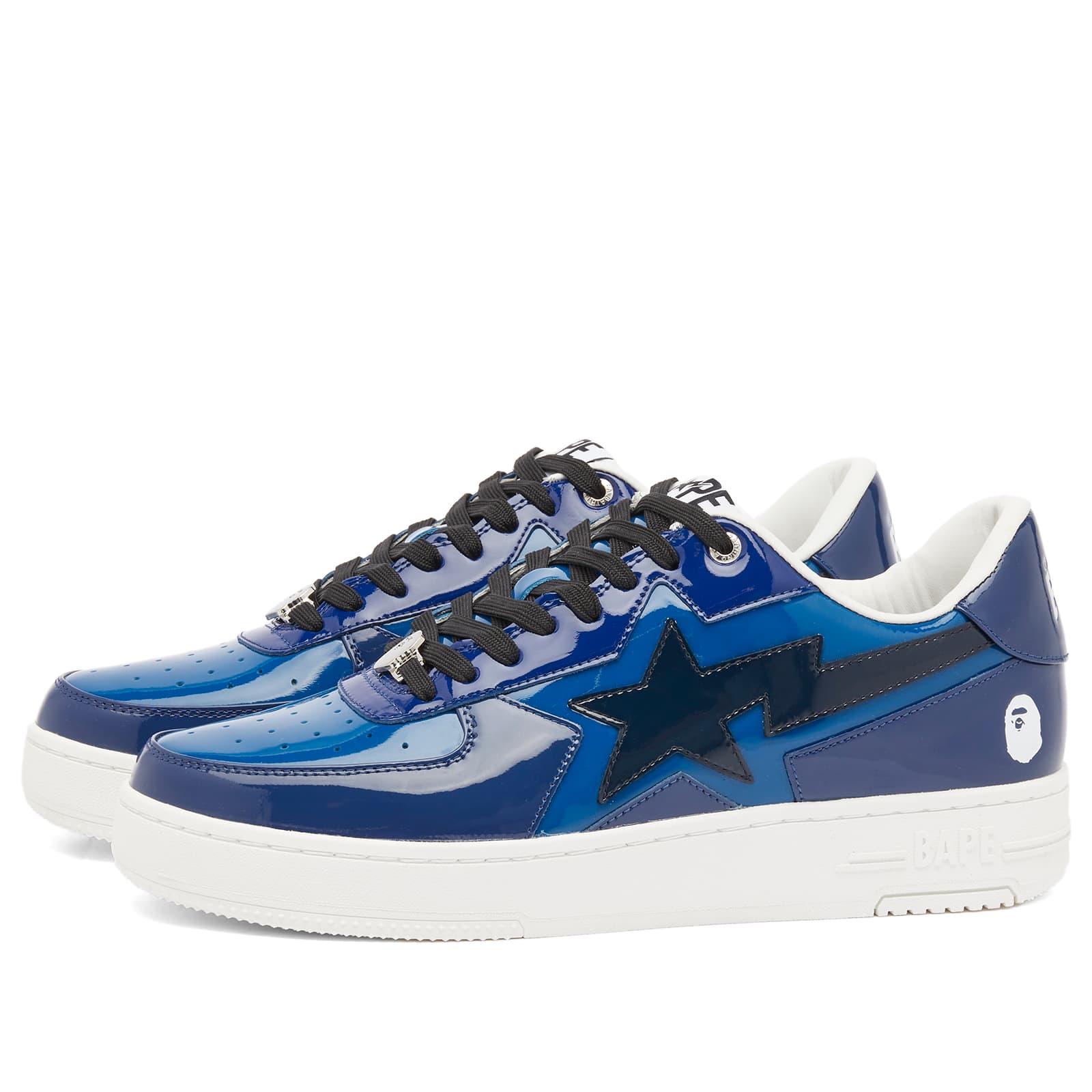 A Bathing Ape Patent Bape Sta Icon Sneaker - Navy