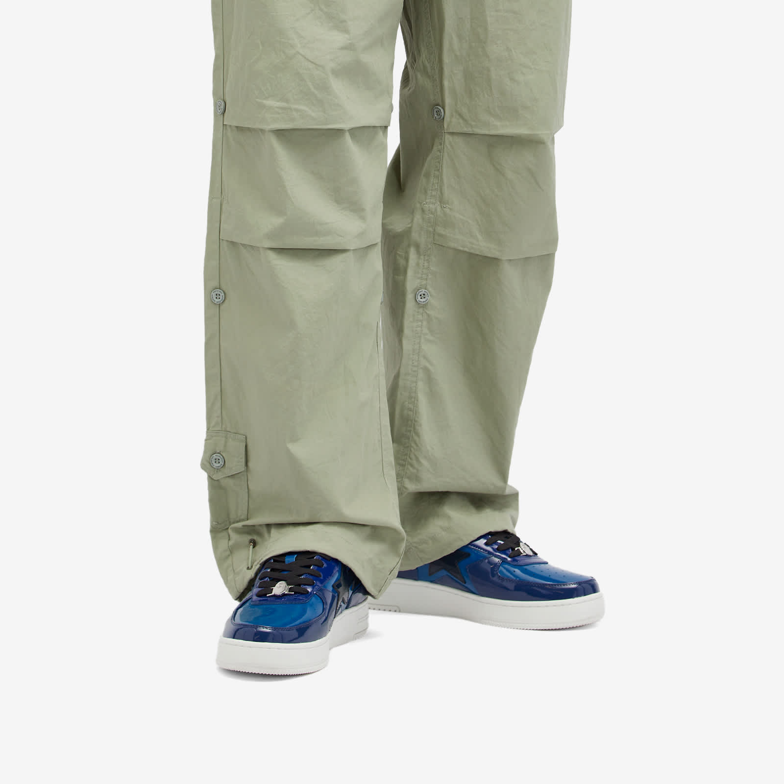A Bathing Ape Patent Bape Sta Icon Sneaker - Navy