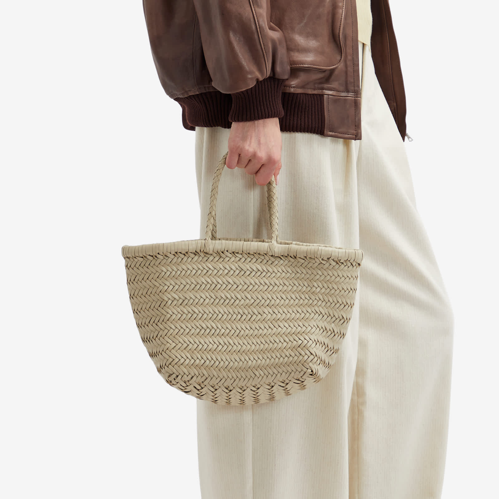 Dragon Diffusion Triple Jump Small Basket Bag - Pearl