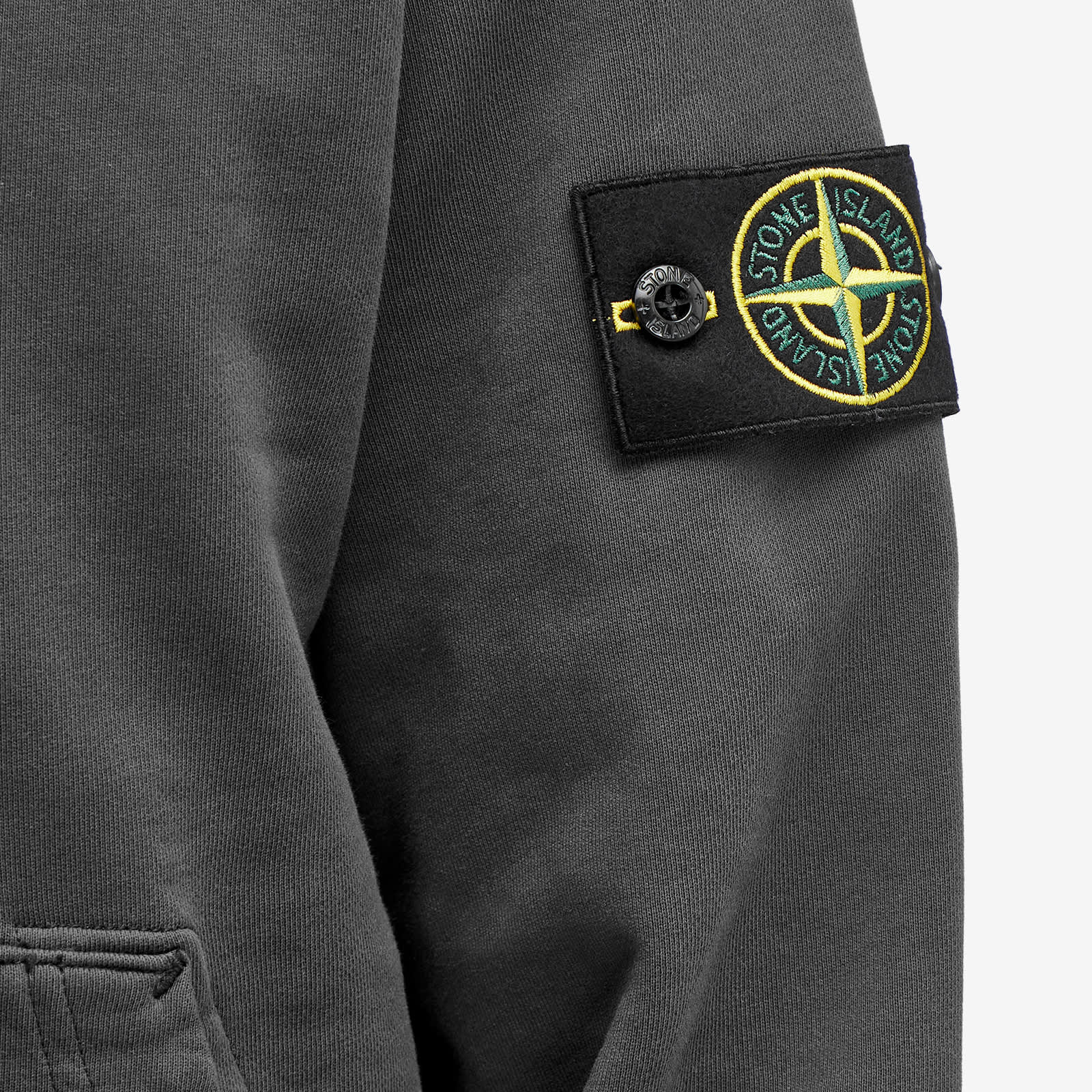 Stone Island Garment Dyed Popover Hoody Charcoal END. (GB)