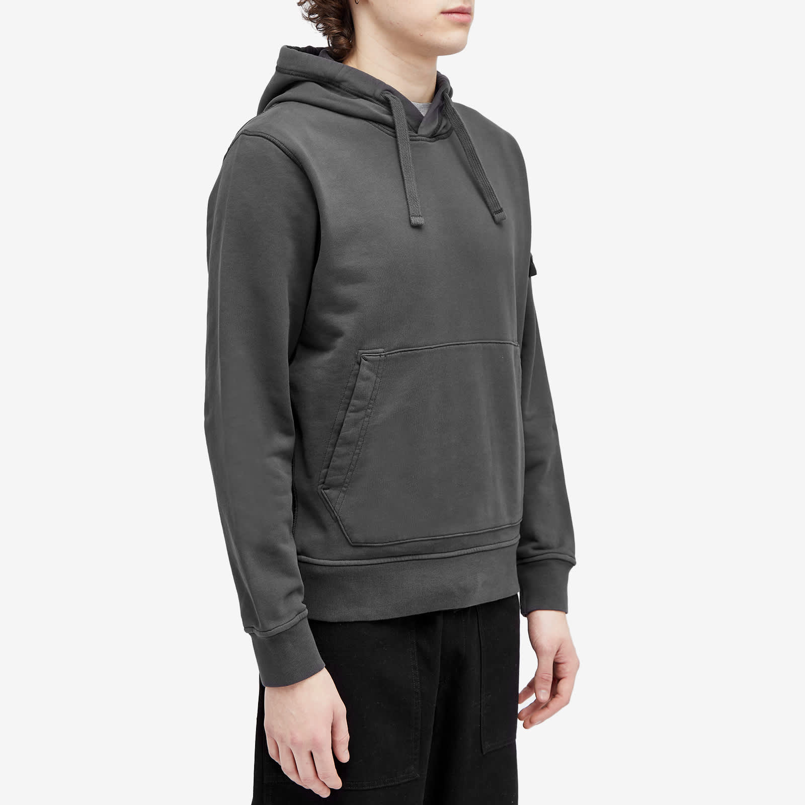 Stone Island Garment Dyed Popover Hoody Charcoal END. (GB)