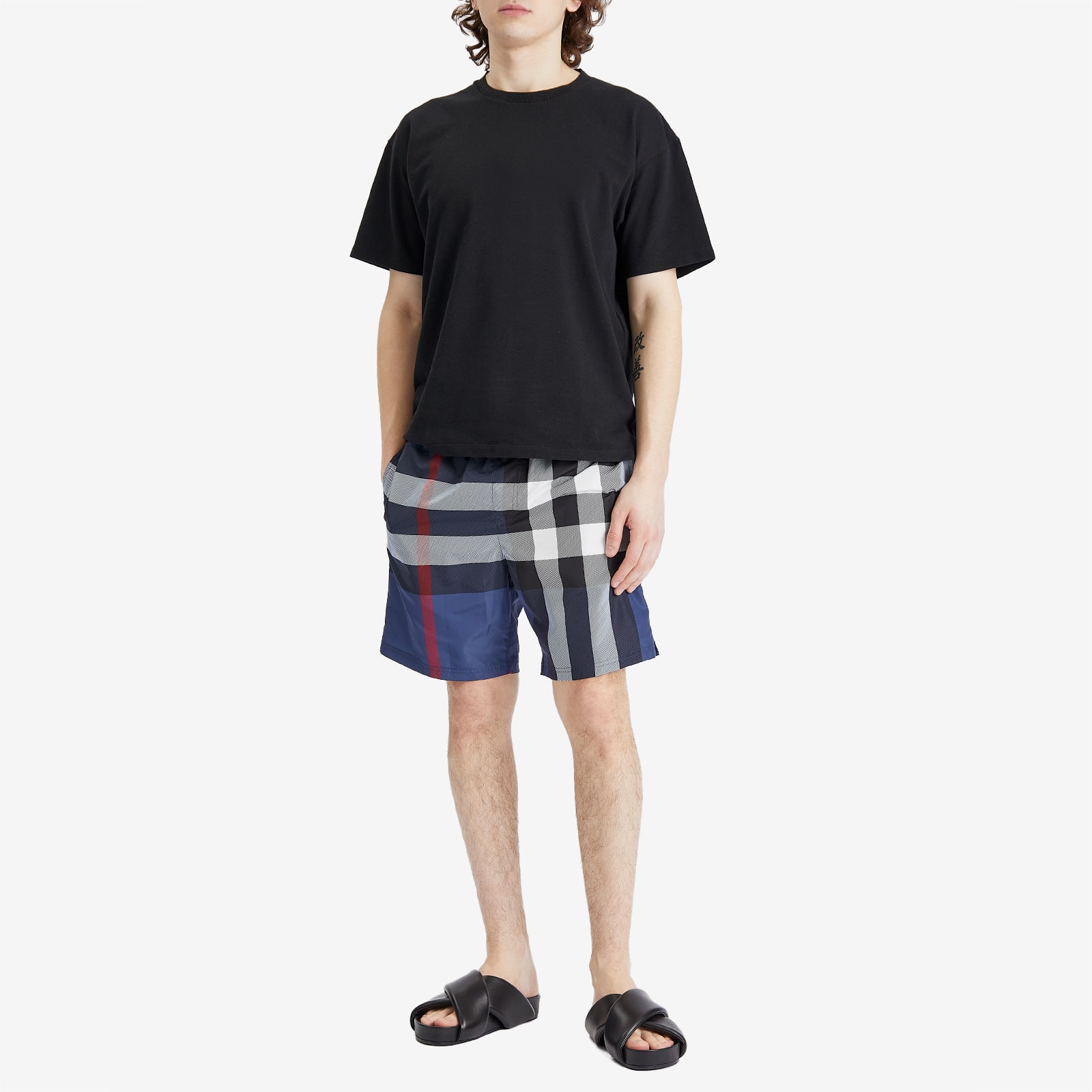 Burberry Guildes Oversize Check Swim Shorts
