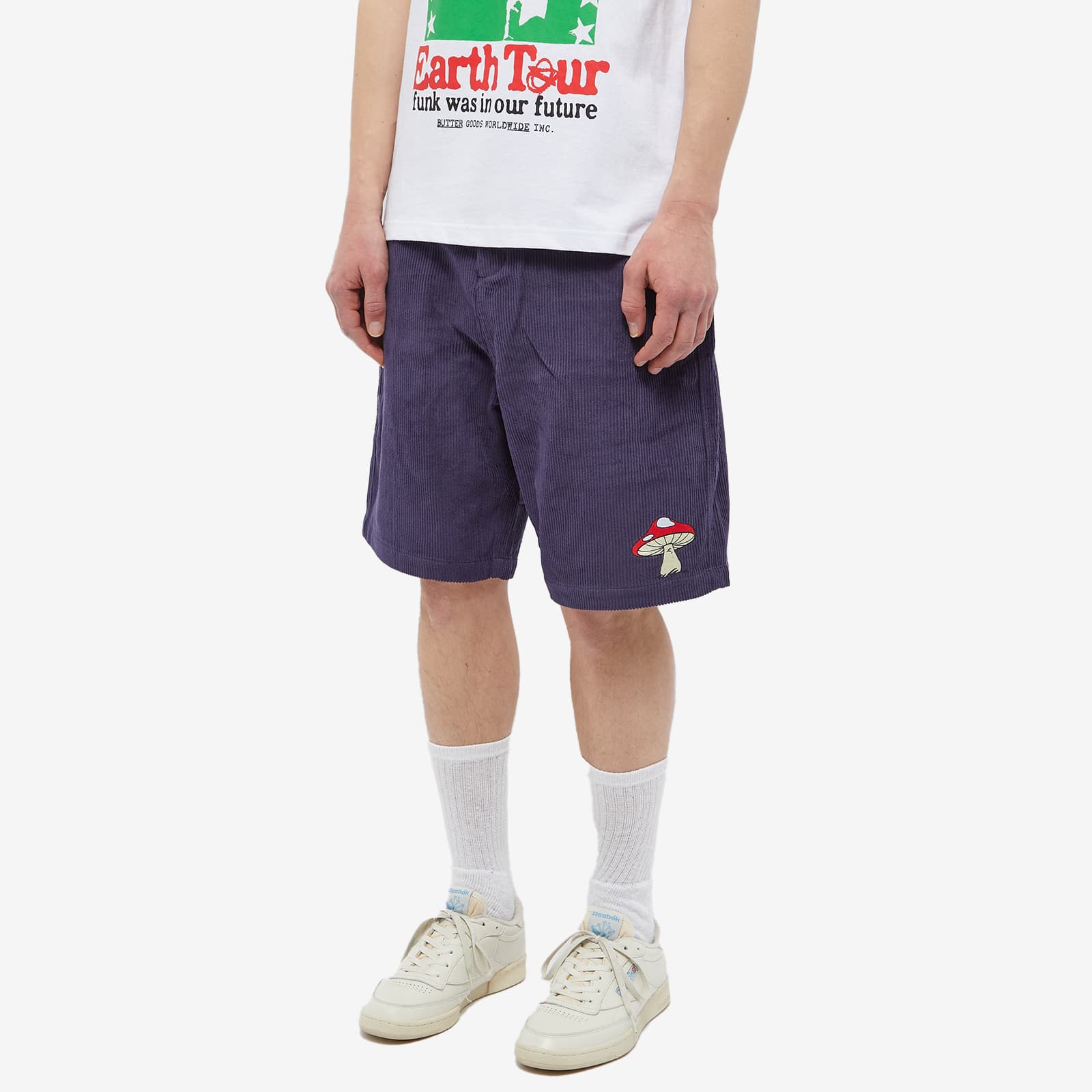 Butter Goods x The Smurfs Mushroom Corduroy Shorts Indigo END.