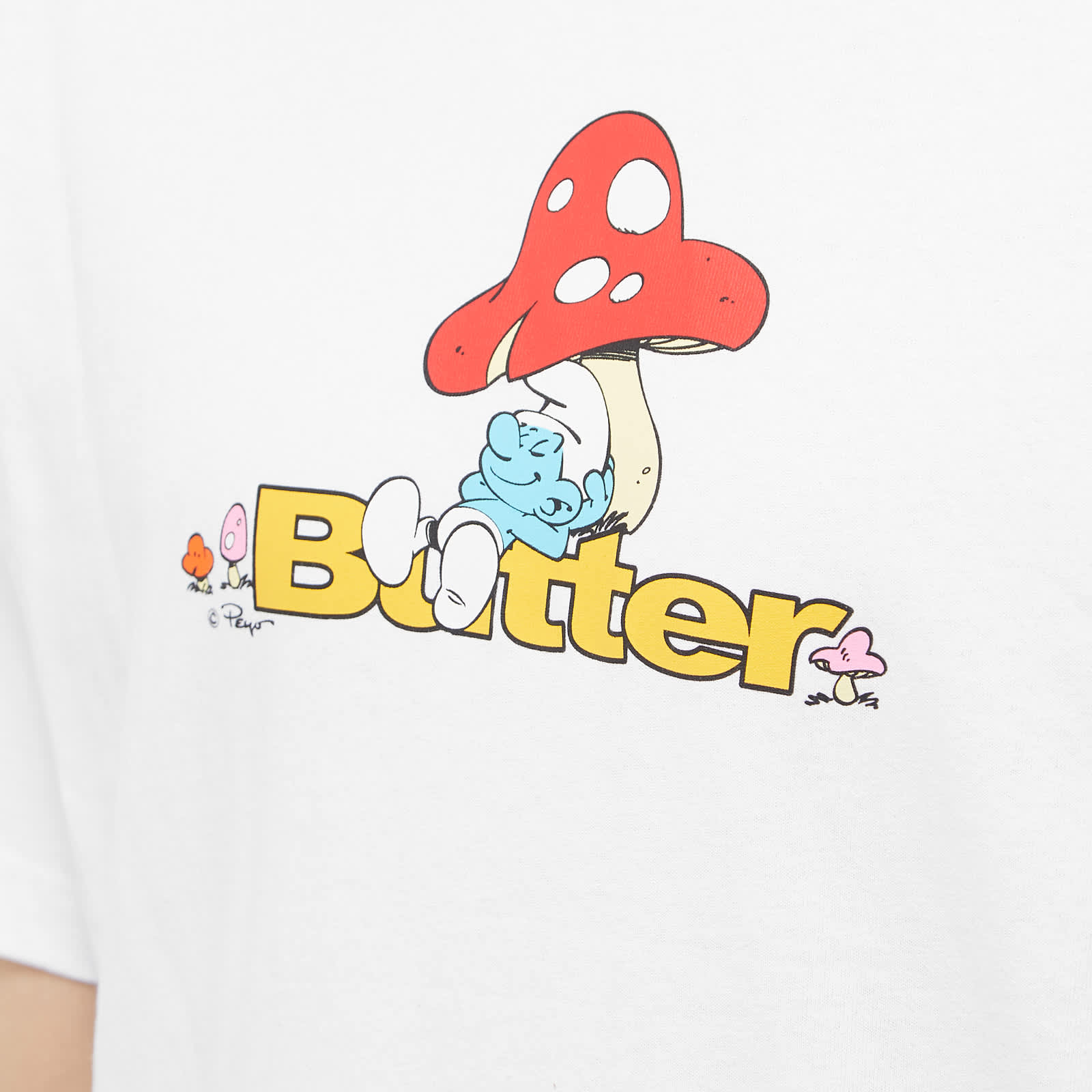 Butter Goods x The Smurfs Lazy Logo TShirt White END. (SG)