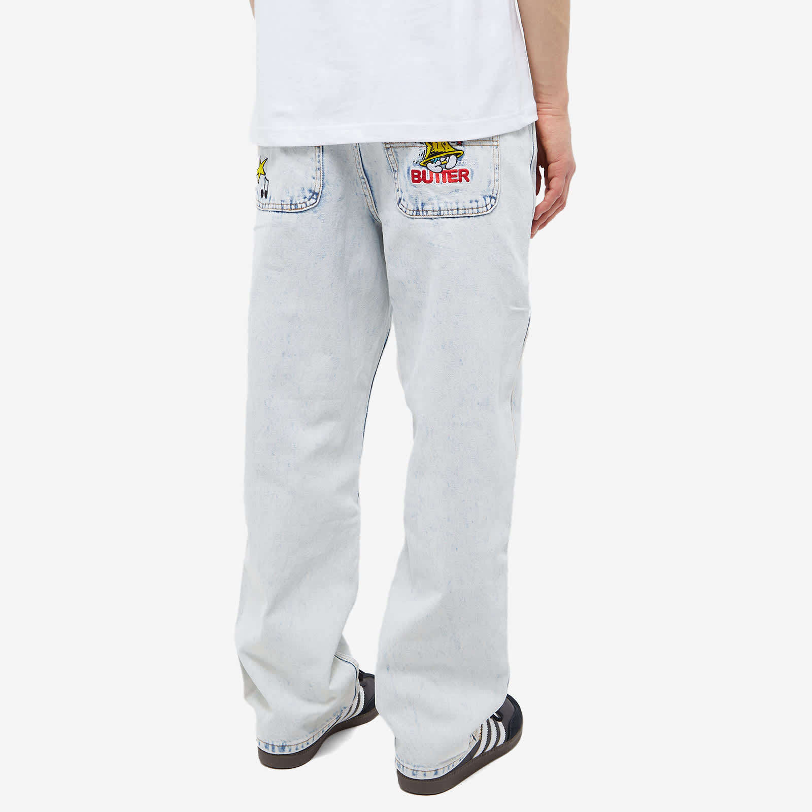 Butter Goods x The Smurfs Harmony Denim Pant Bleach Dye Indigo END. (US)