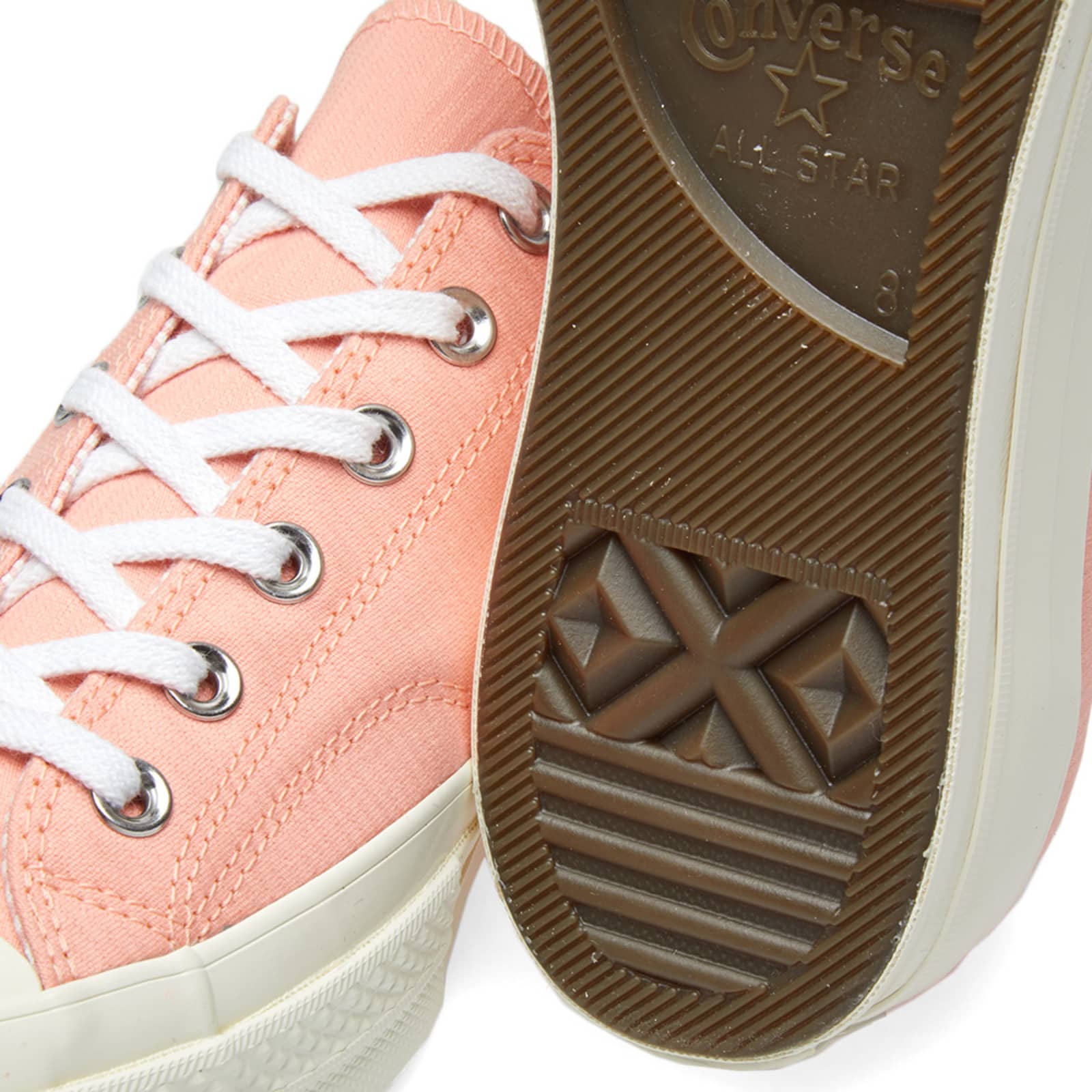 Converse Chuck Taylor 1970s Ox Chambray Stripe Pale Coral, White