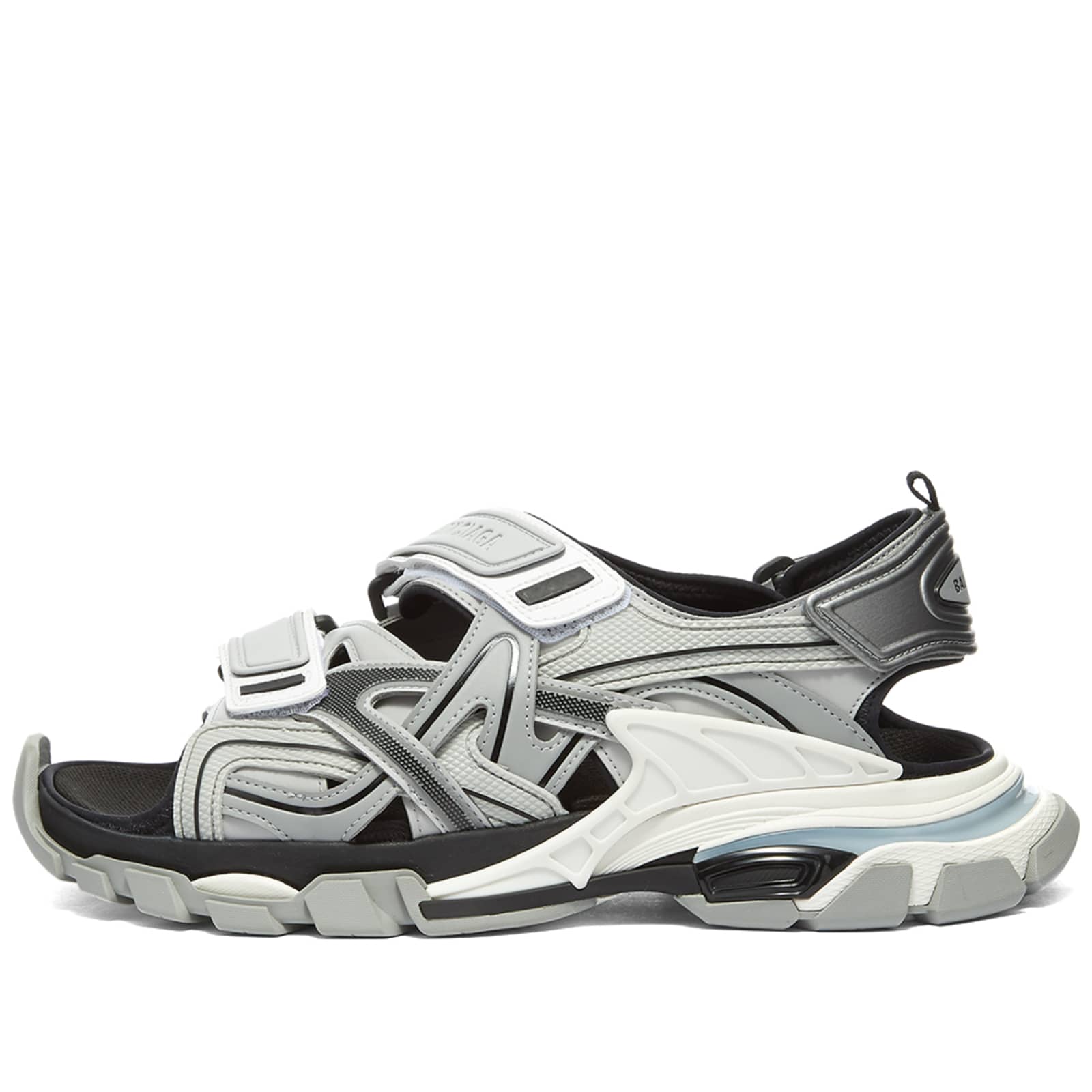 Balenciaga Track Sandal - Grey, White & Black