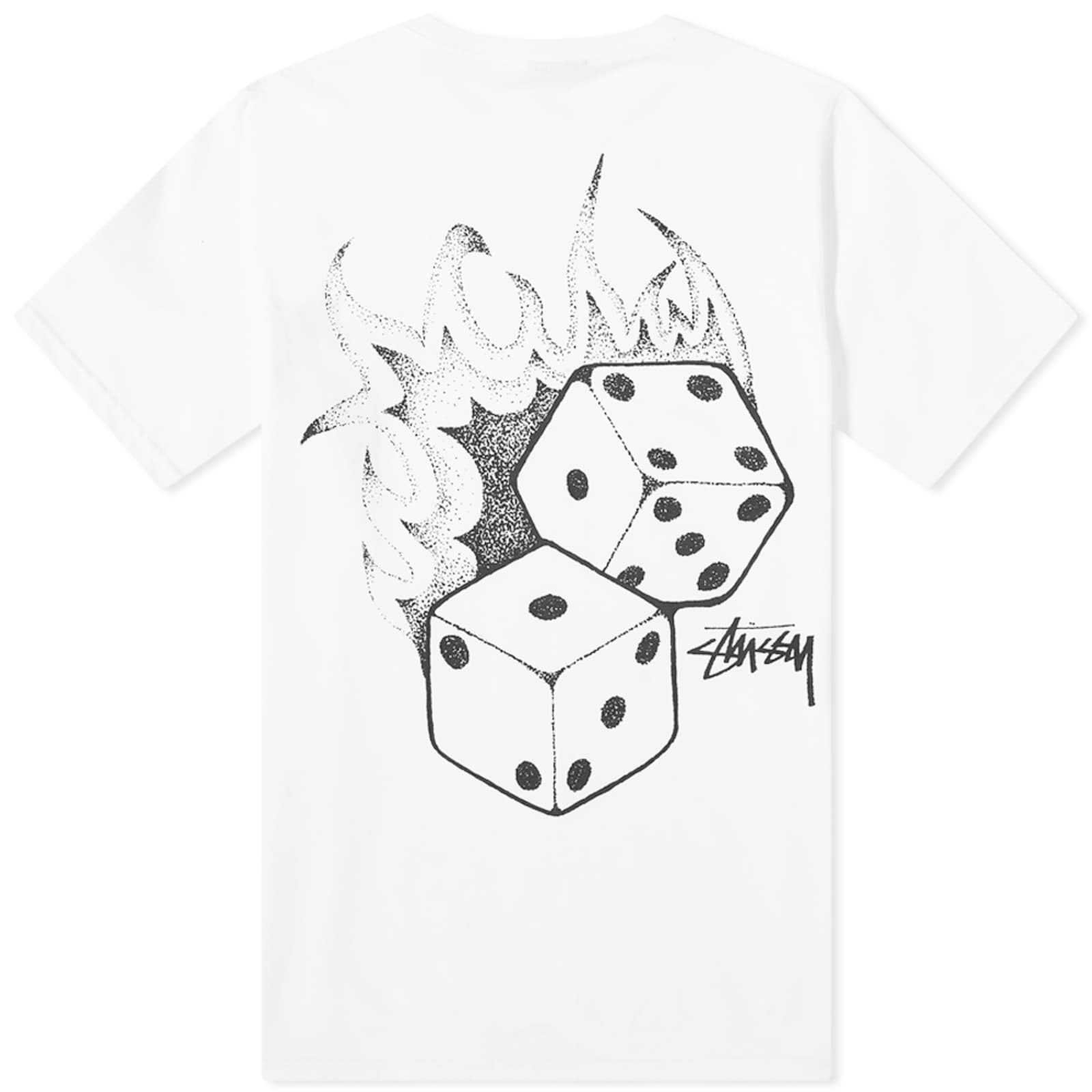 Stussy Fire Dice T Shirt White END NL 