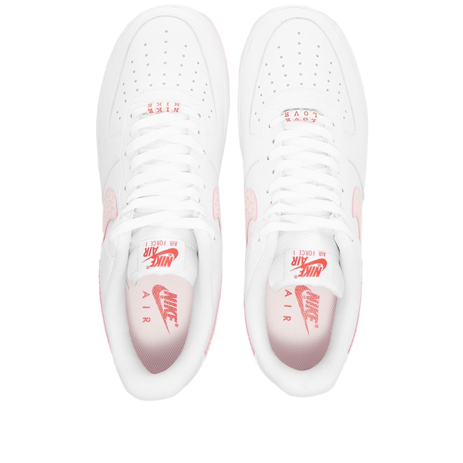 nike air force 1 white and red