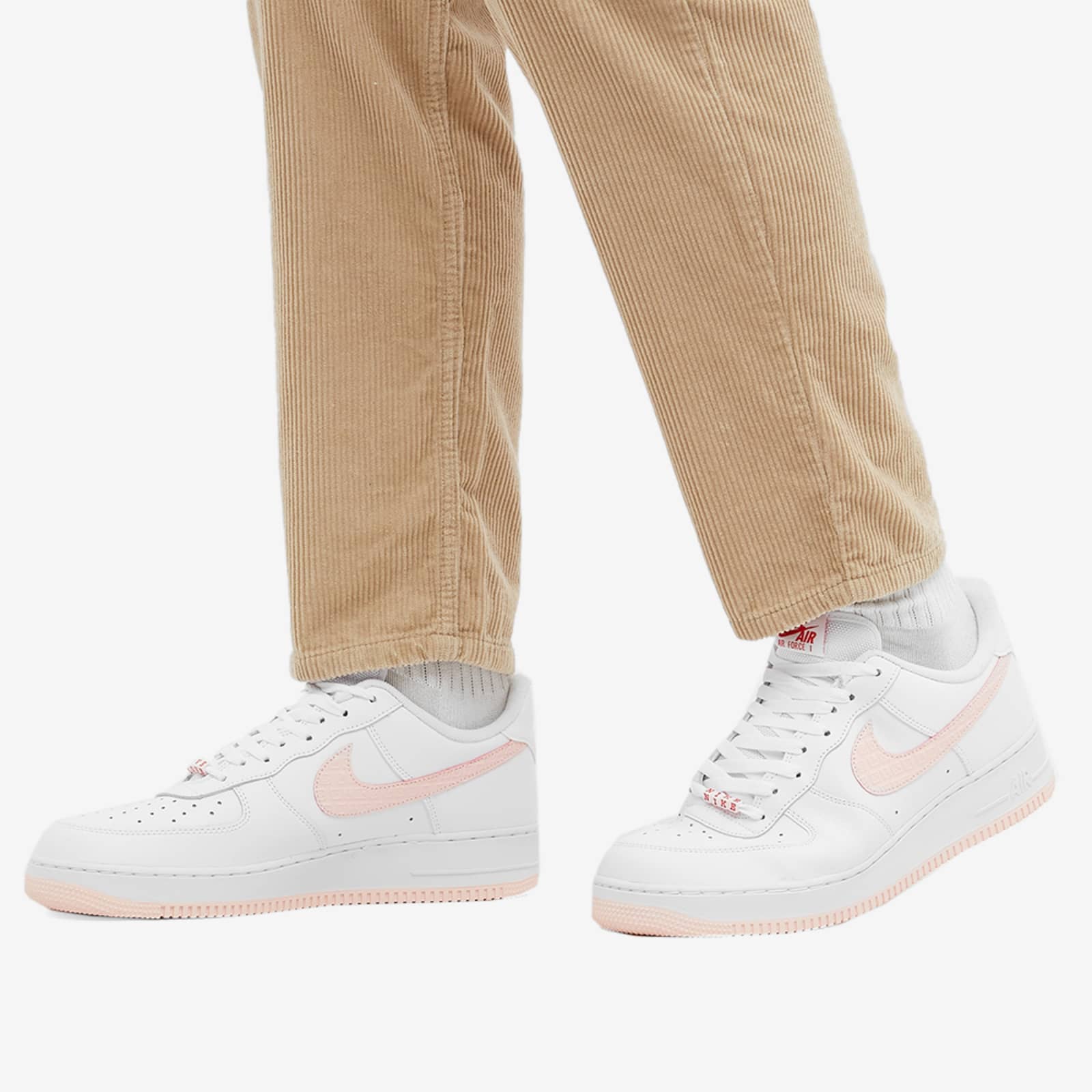 nike air force 1 white and red