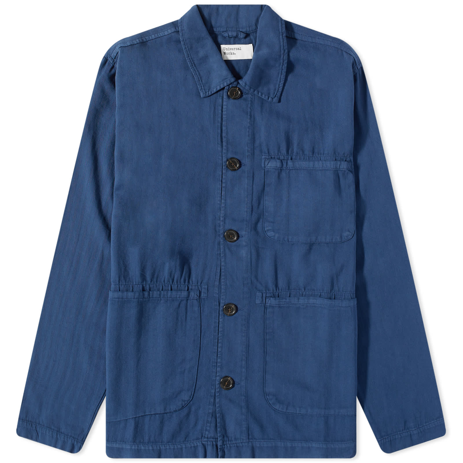 Universal Works Herringbone Cotton Field Jacket Washed Navy END. (JP)
