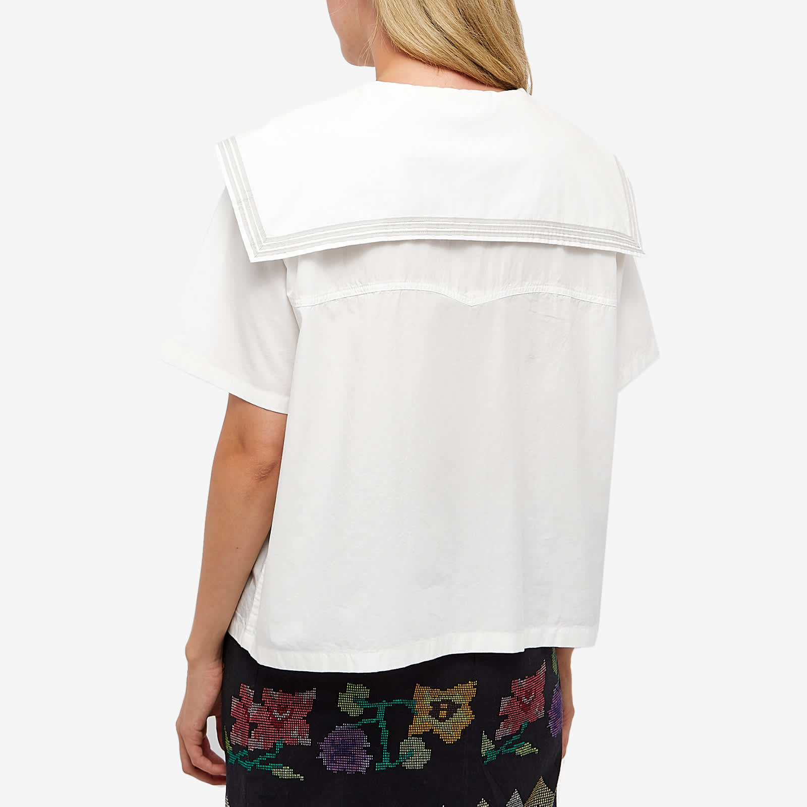 Beams Boy Sailor Collar Shirt Off White END. (AU)