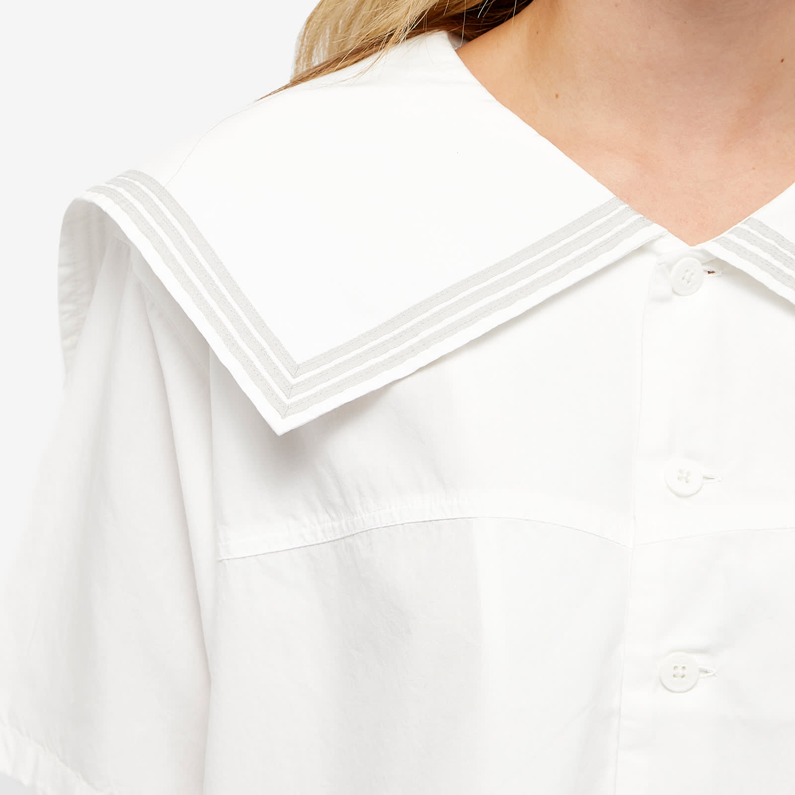 Beams Boy Sailor Collar Shirt Off White END. (AU)