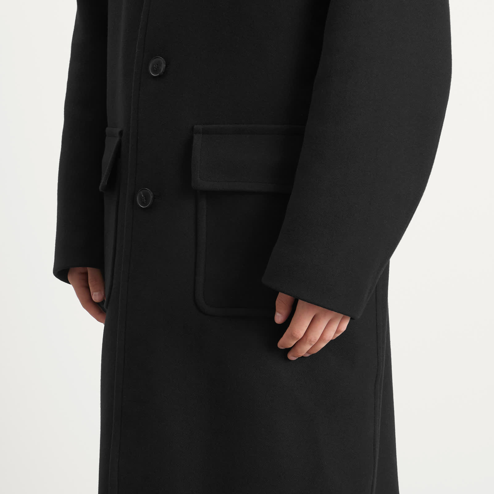 Dries Van Noten Wool Twill Overcoat