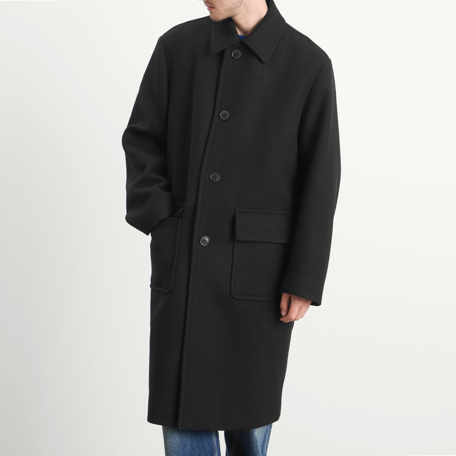 Dries Van Noten Wool Twill Overcoat