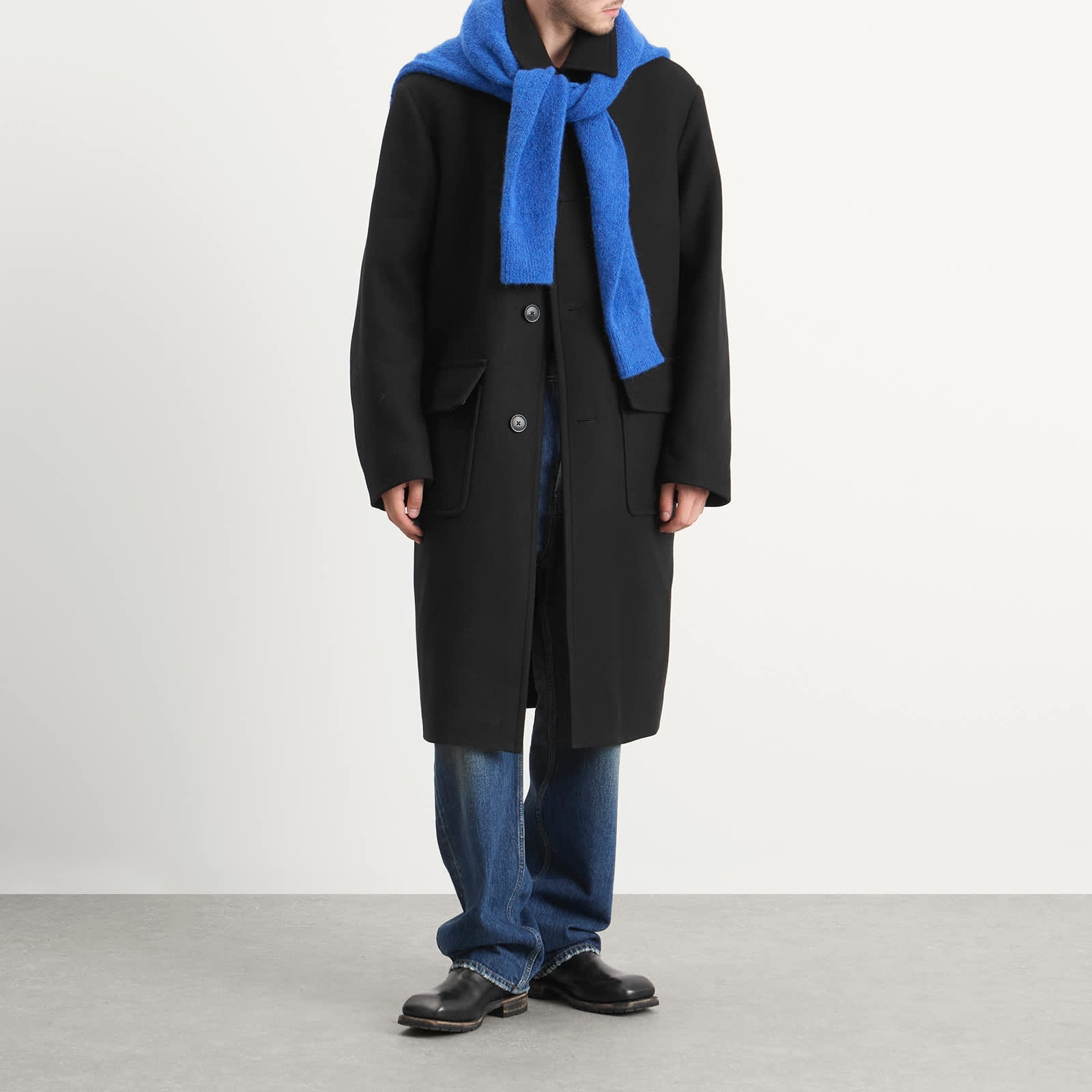 Dries Van Noten Wool Twill Overcoat