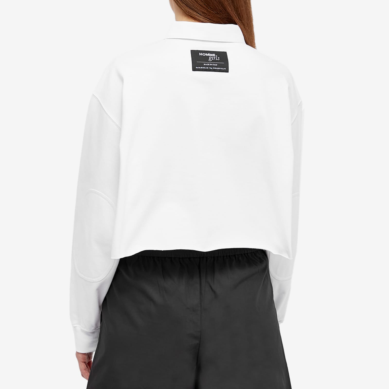 Hommegirls Cropped Rugby Shirt Off White END. (UK)