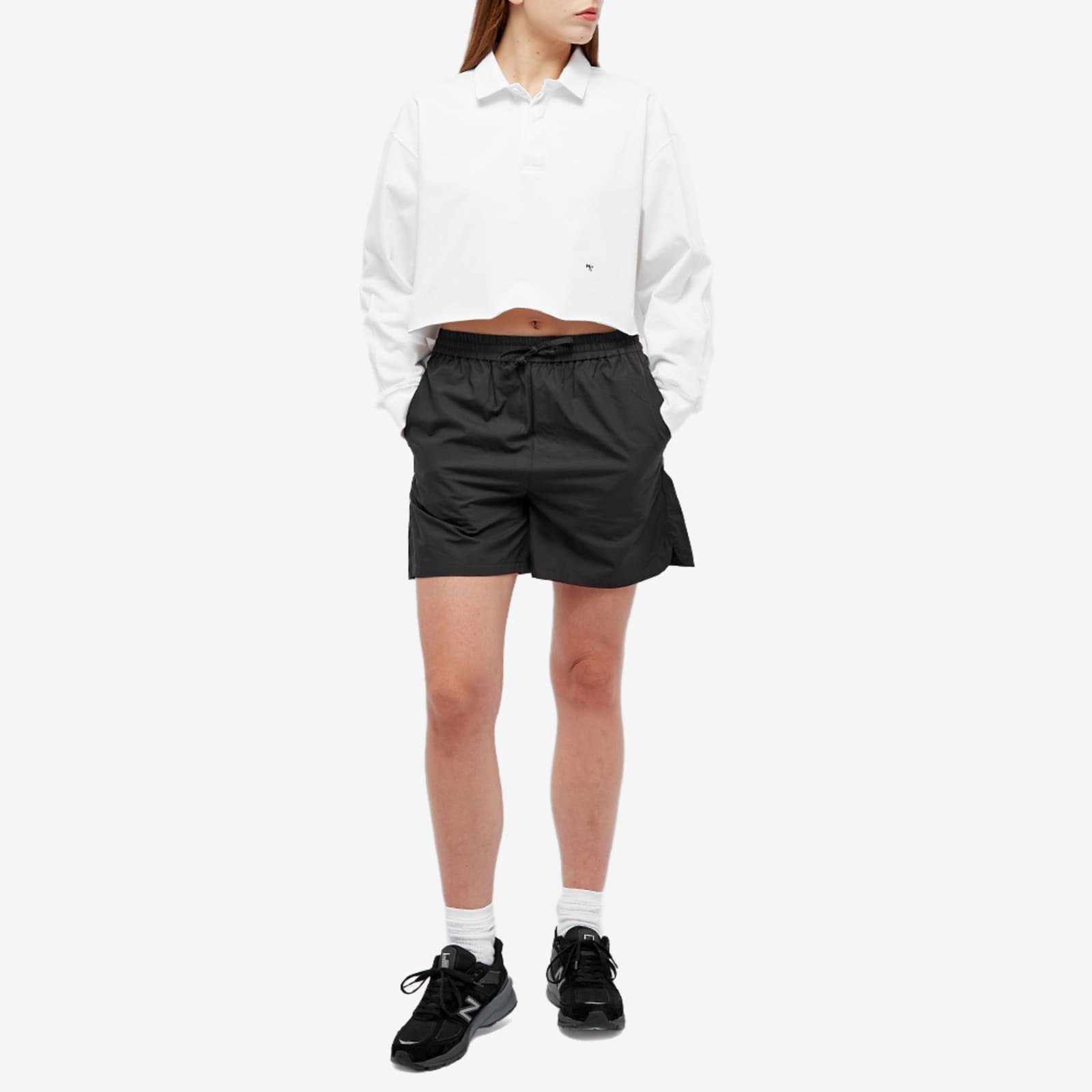 Hommegirls Cropped Rugby Shirt Off White END. (UK)