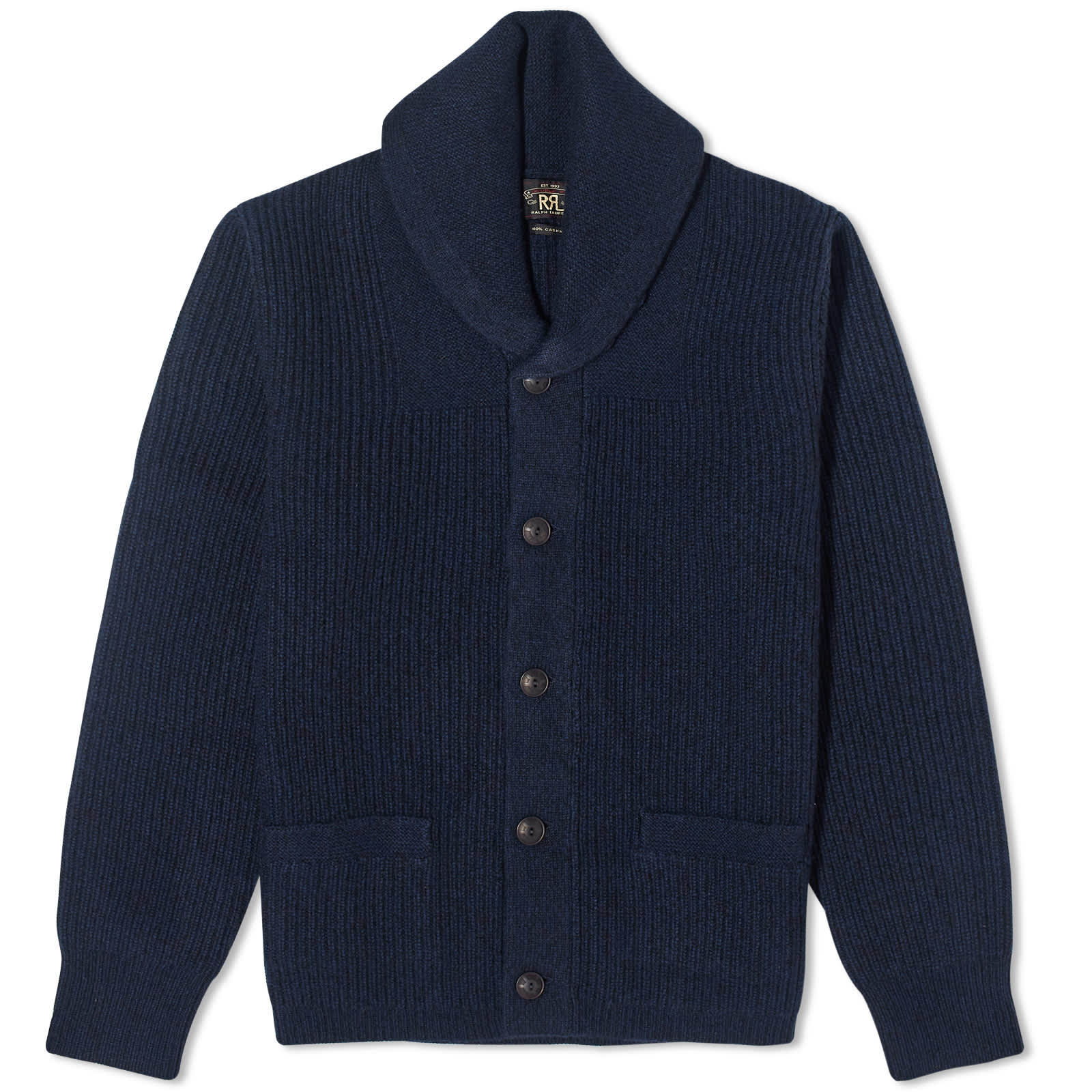 rrl cashmere shawl collar cardigan