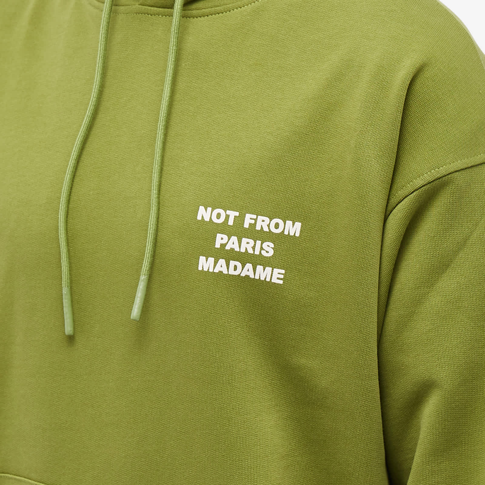 Drôle de Monsieur Not Form Paris Madame Slogan Hoodie Khaki | END. (GB)