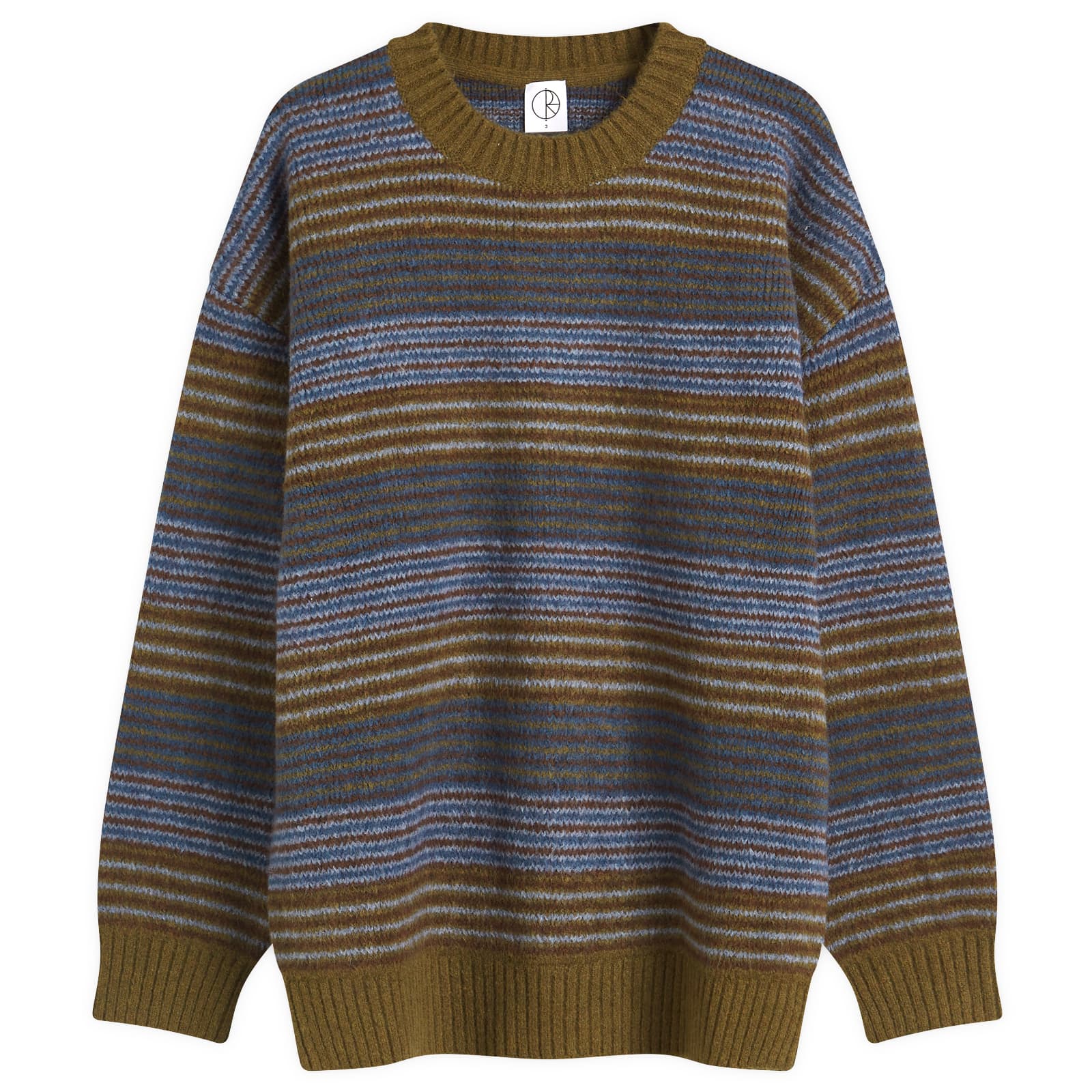 Polar Skate Co. George Stripe Jumper - Blue Green Stripe