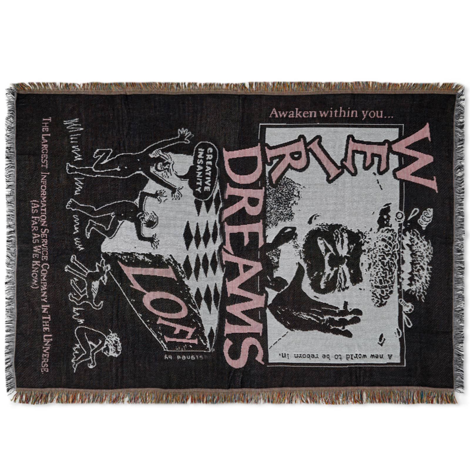 LoFi Weird Dreams Throw Blanket Black END.