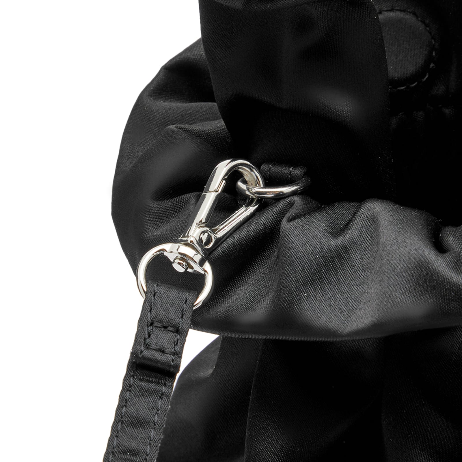 GANNI Occasion Ruched Top Handle Bag Black END.