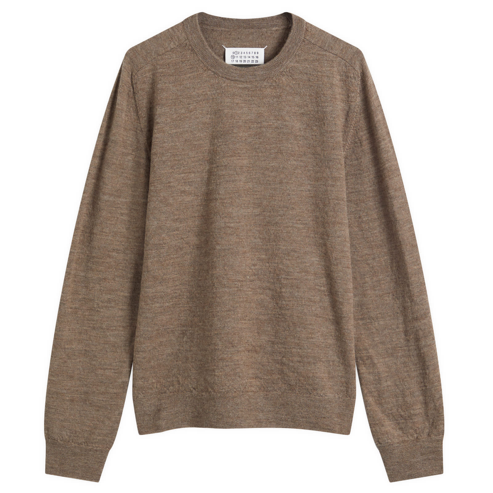 Maison Margiela Elbow Patch Crew Neck Jumper - Walnut