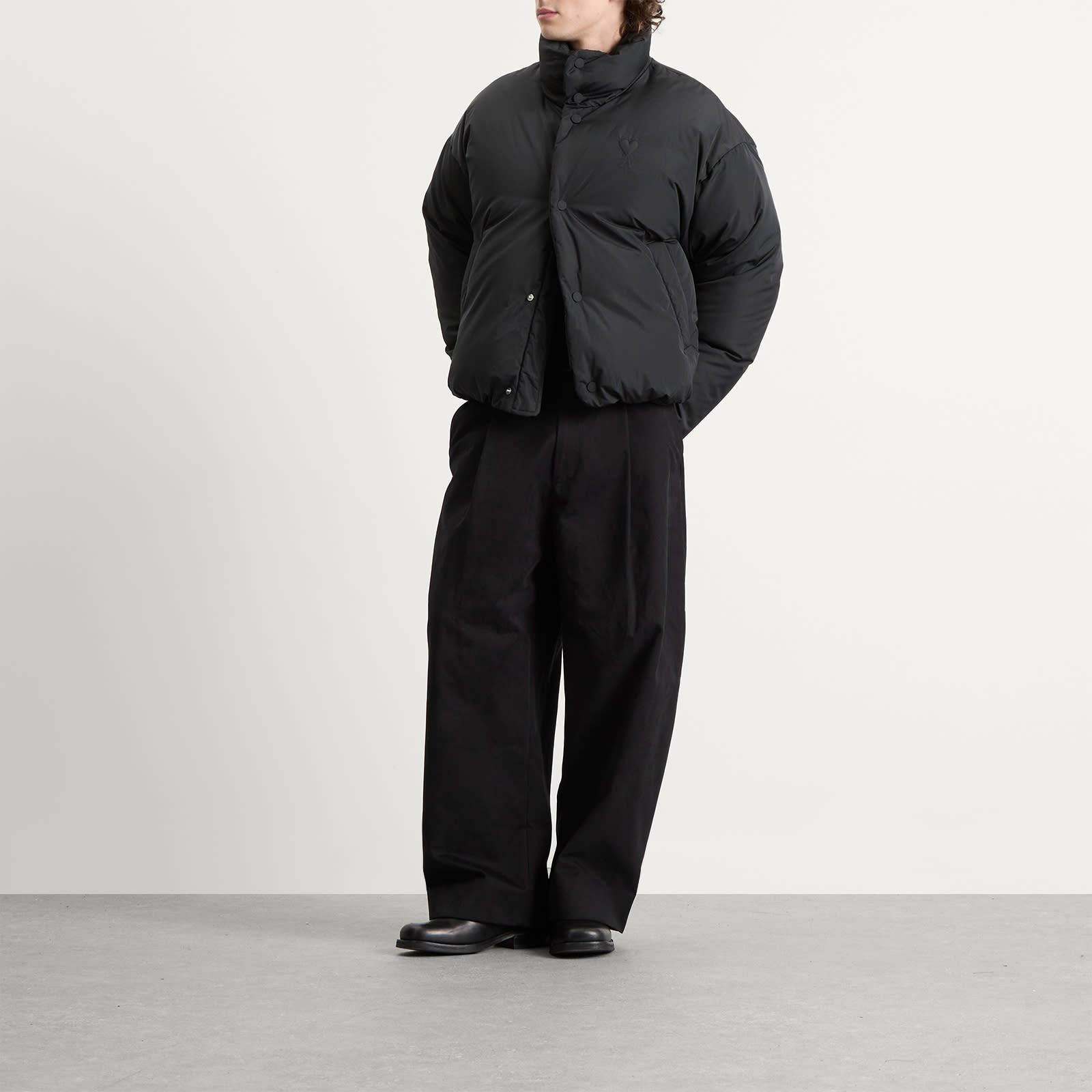 AMI Paris Technical Taffetas ADC Down Jacket - Noir