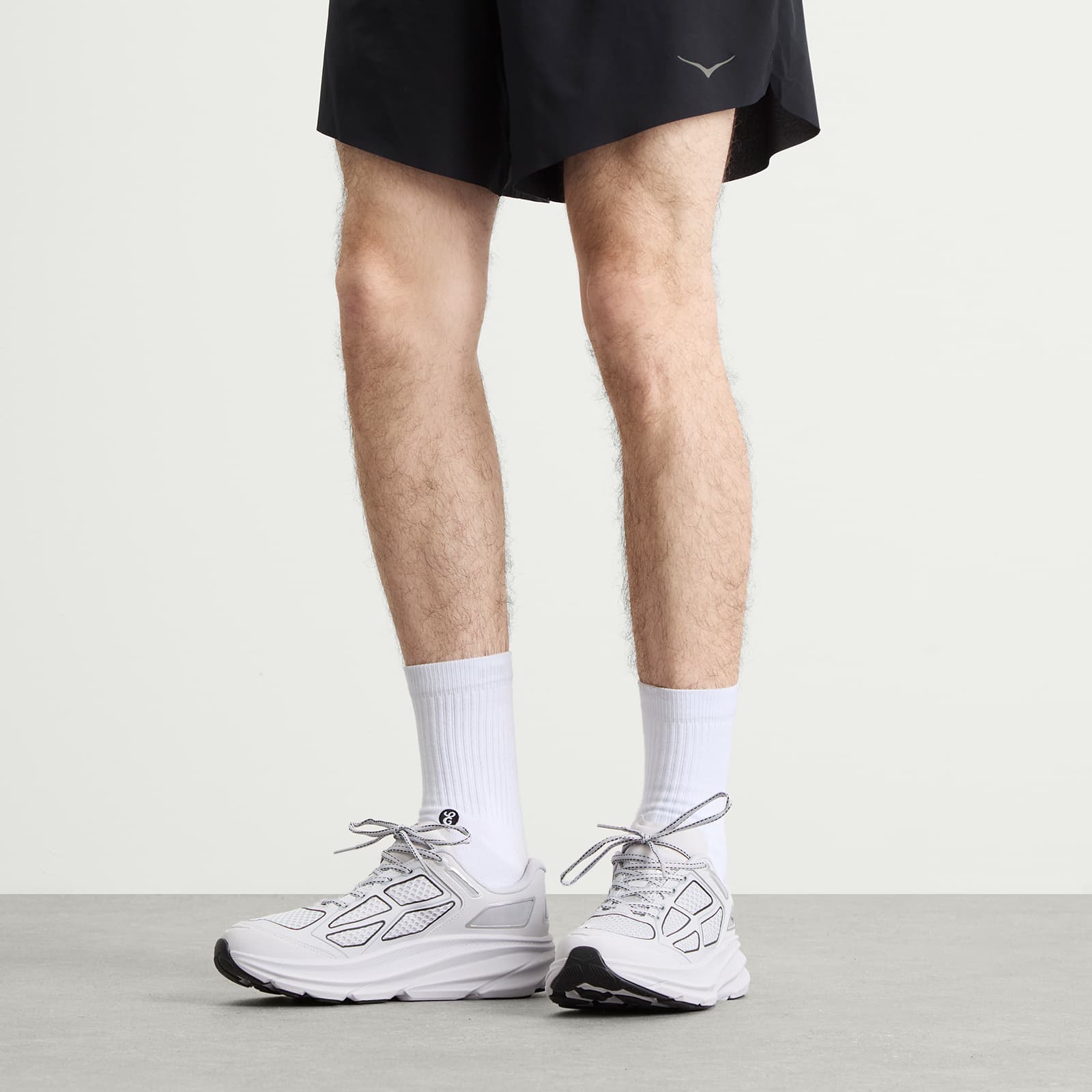 HOKA ONE ONE U Clifton One9 Sneaker - Ash Grey & Silver