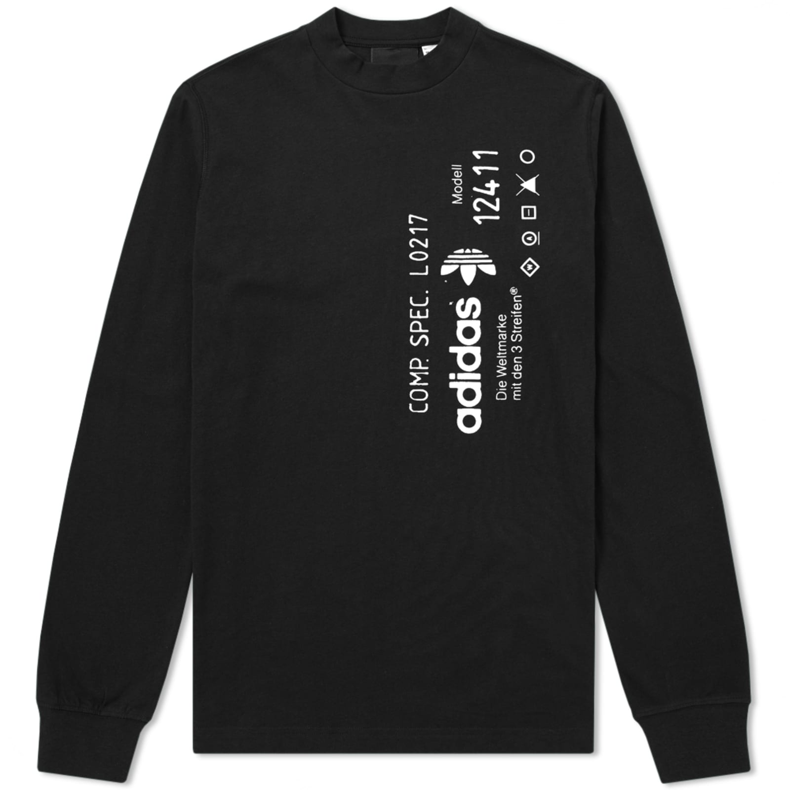 Adidas Originals by Alexander Wang Long Sleeve Graphic Tee - Black