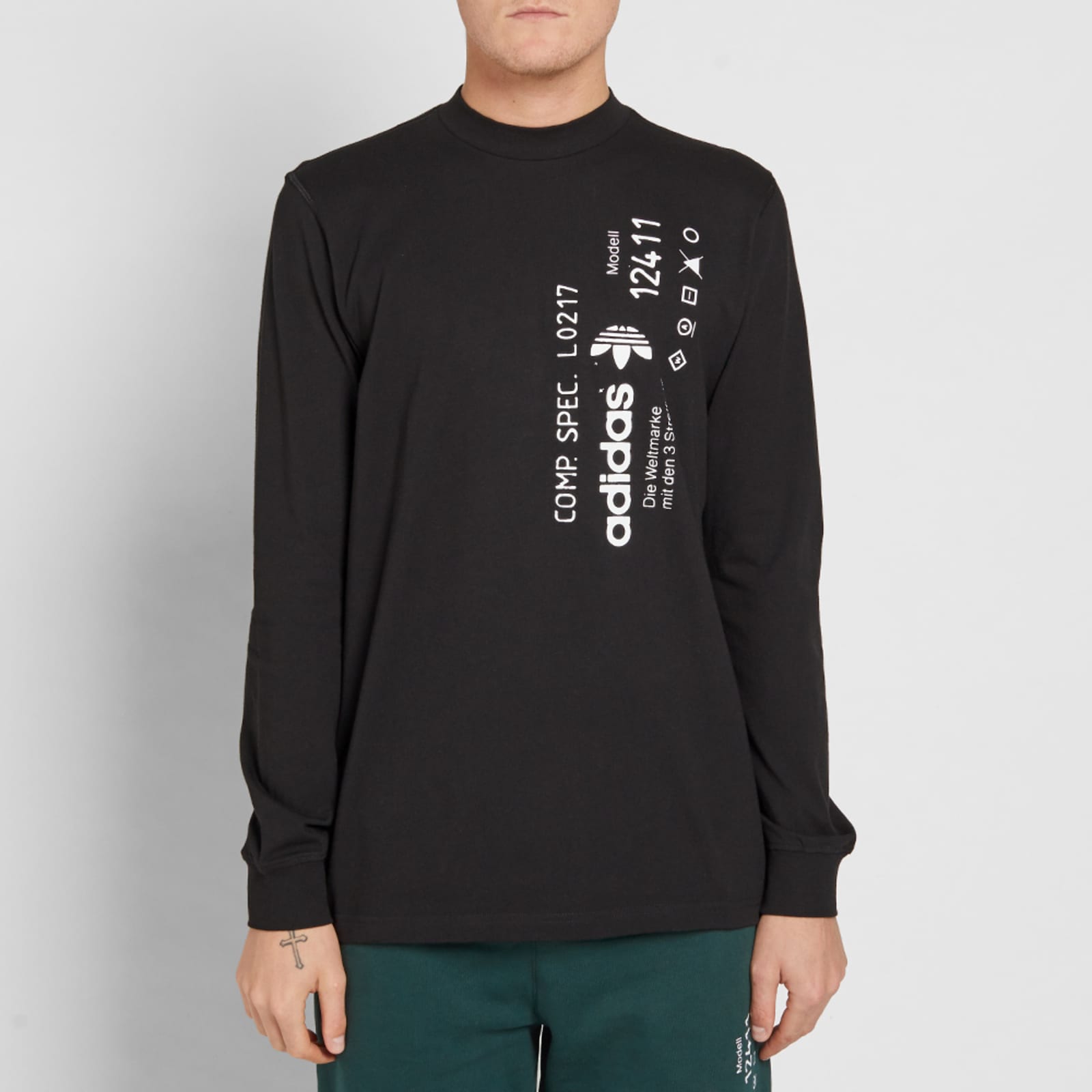 Adidas Originals by Alexander Wang Long Sleeve Graphic Tee - Black