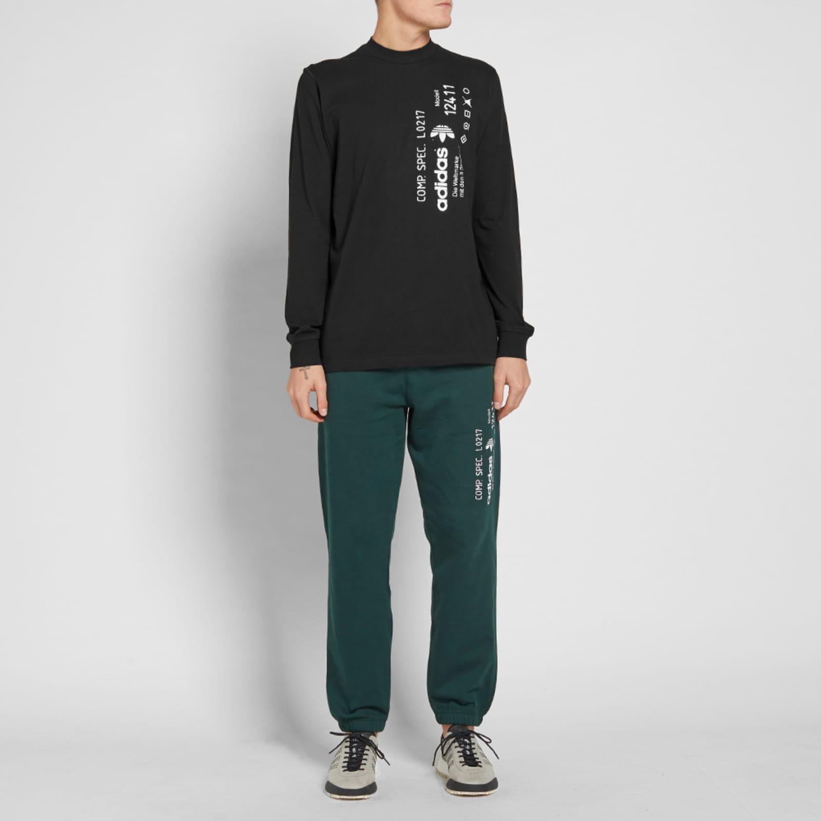 Adidas Originals by Alexander Wang Long Sleeve Graphic Tee - Black