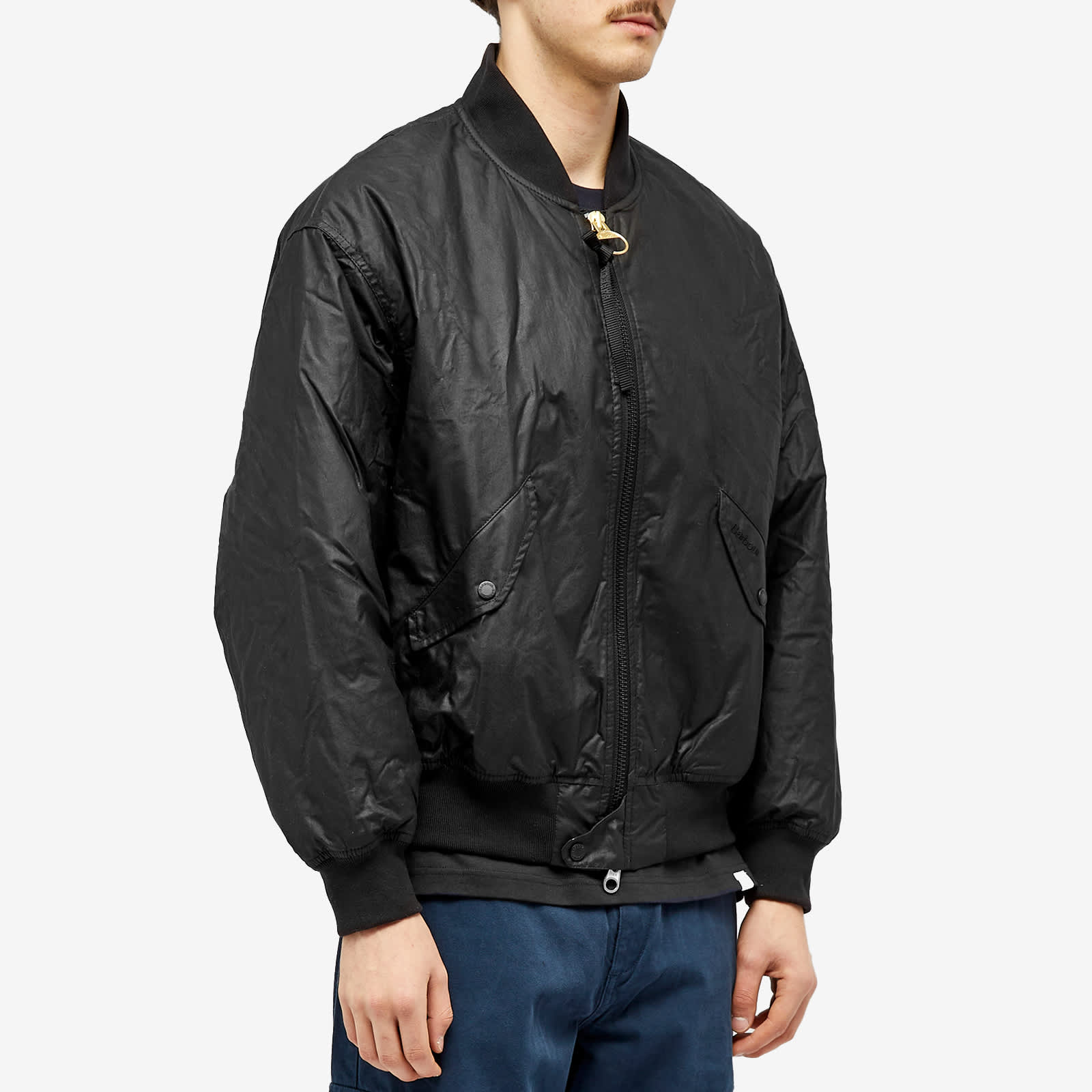 Barbour Heritage+ Flight Wax Jacket Black END. (KR)