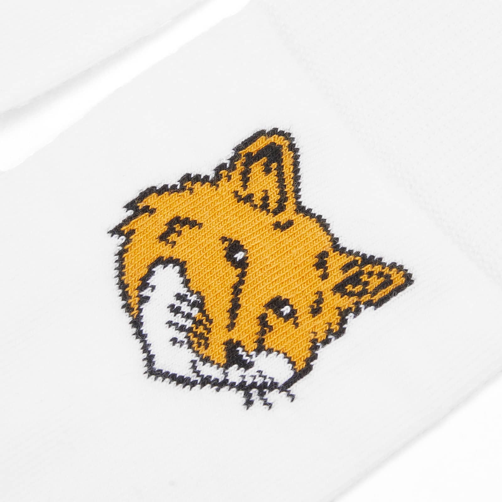Maison Kitsune Fox Head Sock - White