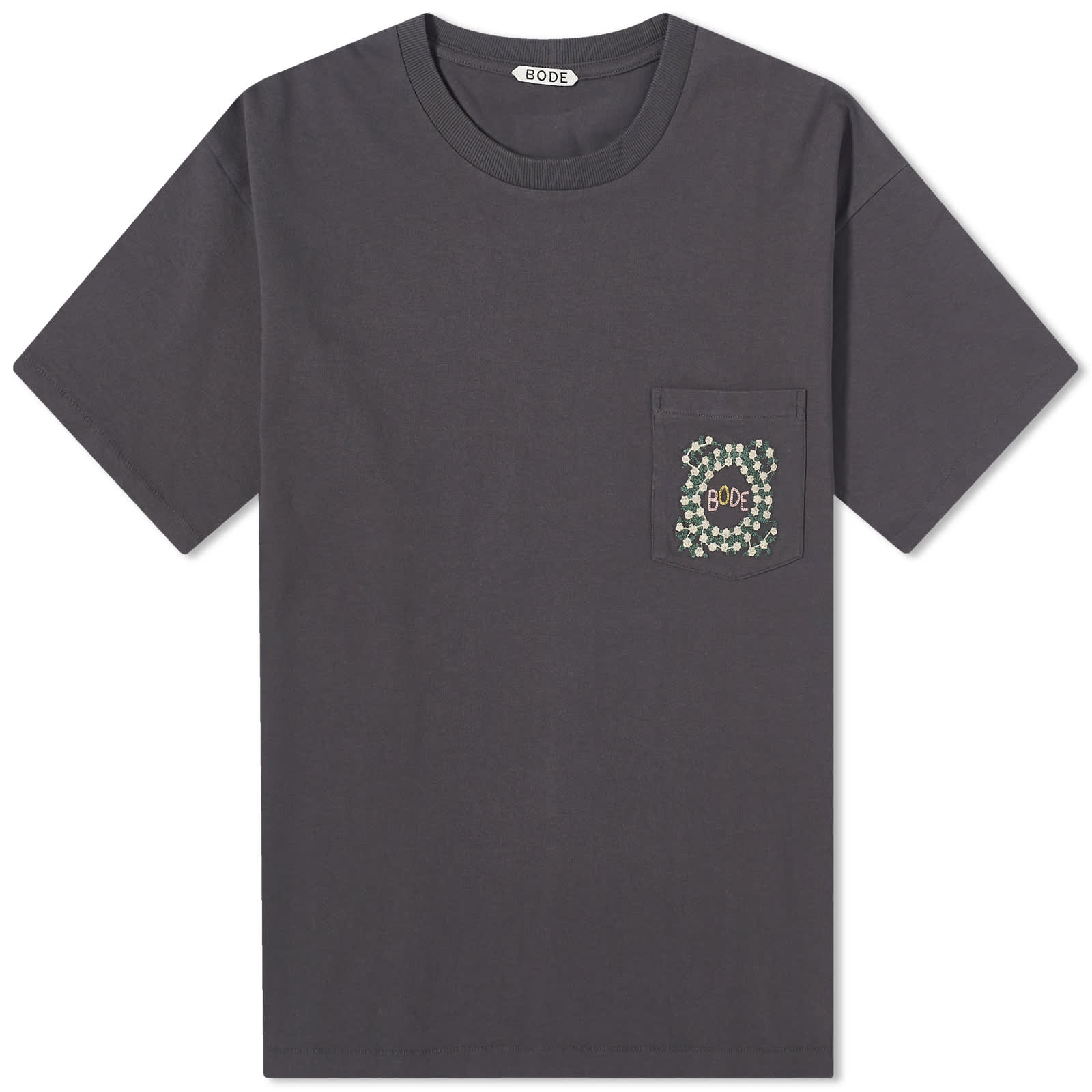 BODE Daisy Never Tell Pocket TShirt Charcoal END. (US)