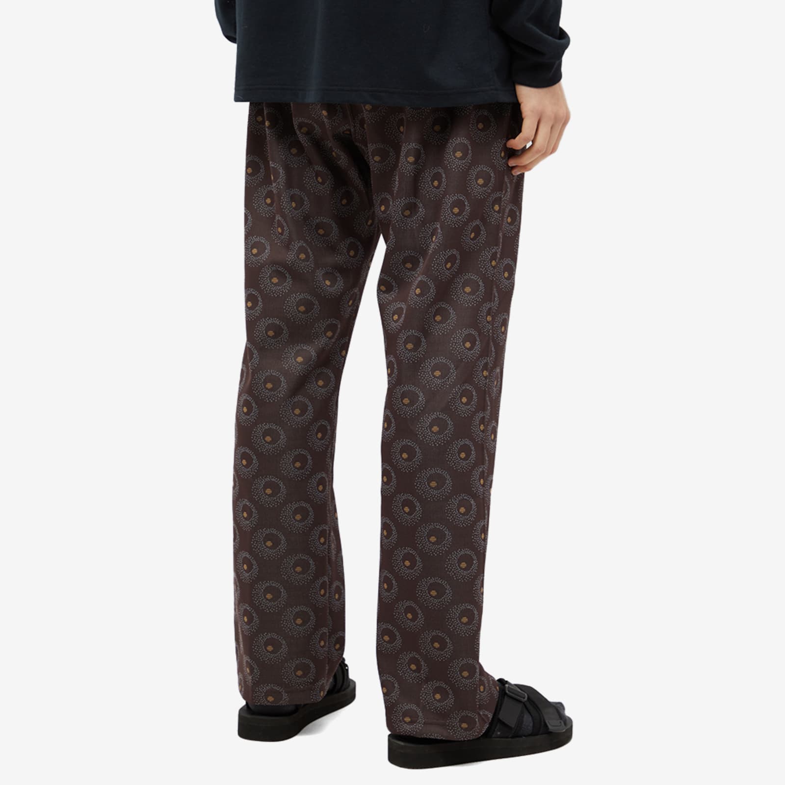 Needles Poly Jacquard Patterned Track Pant - Brown