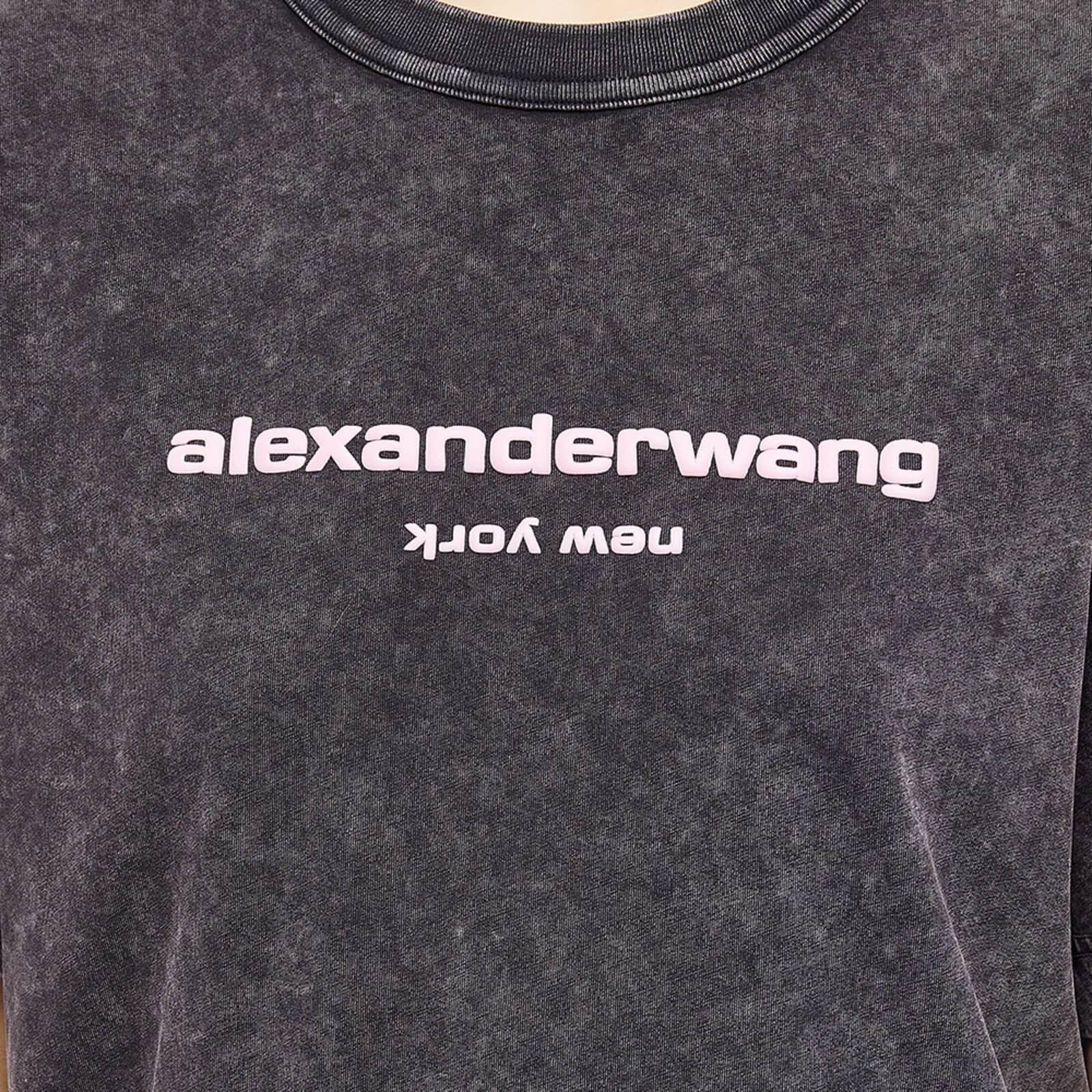 Alexander Wang Acid Wash Classic Logo T-Shirt - Acid Grenadine