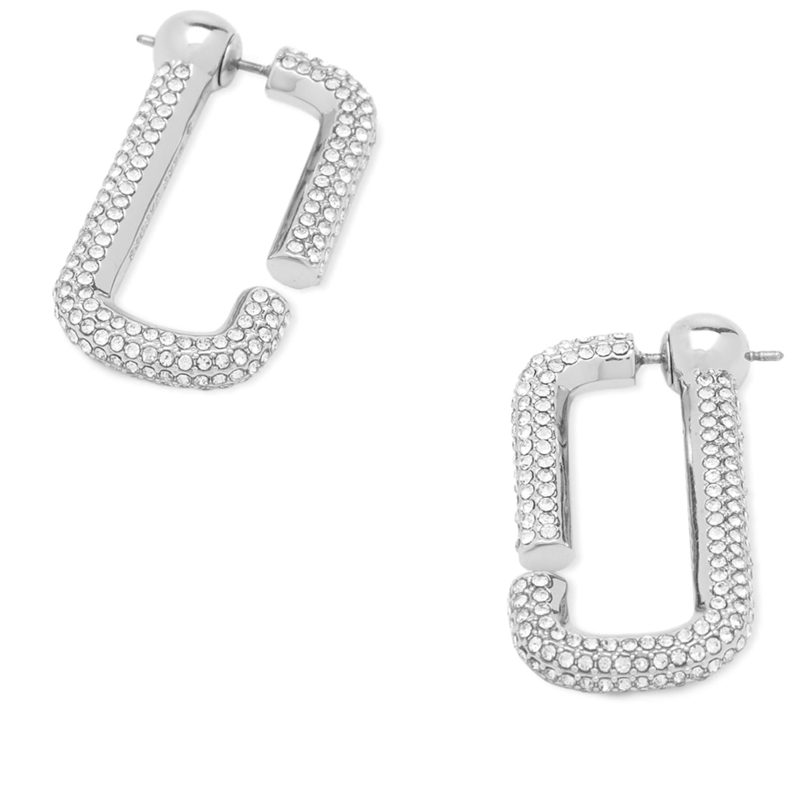 Marc Jacobs Pave Hoops - Crystal & Silver