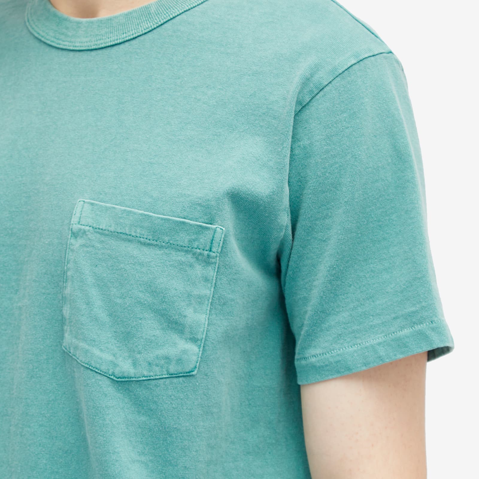 Velva Sheen Pigment Dyed Pocket T-Shirt - Foggy Green