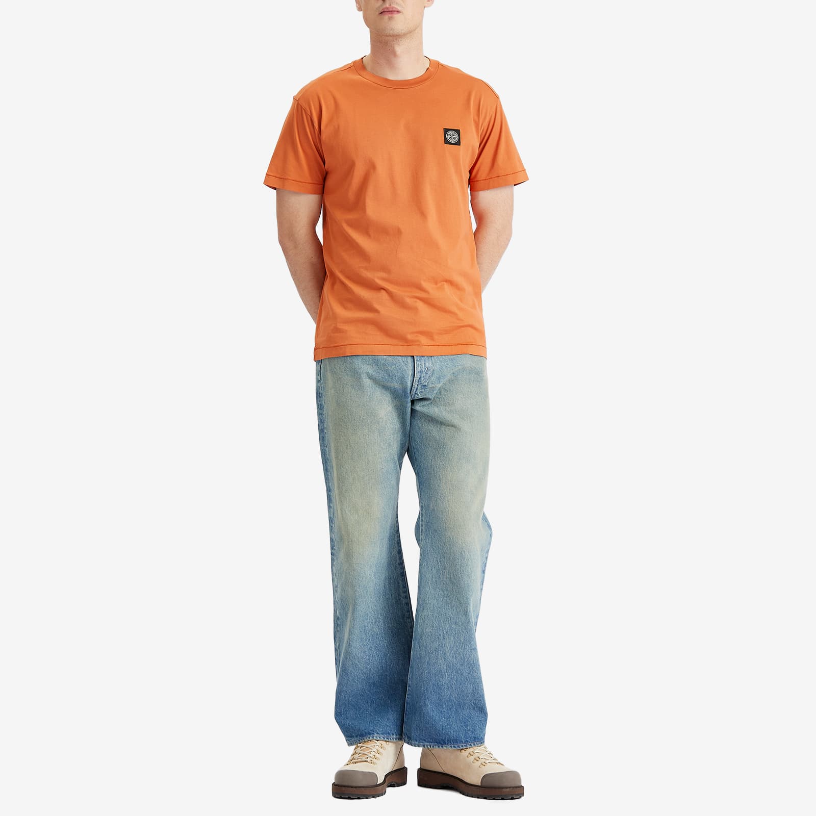 Stone Island Patch Logo T-Shirt - Sienna