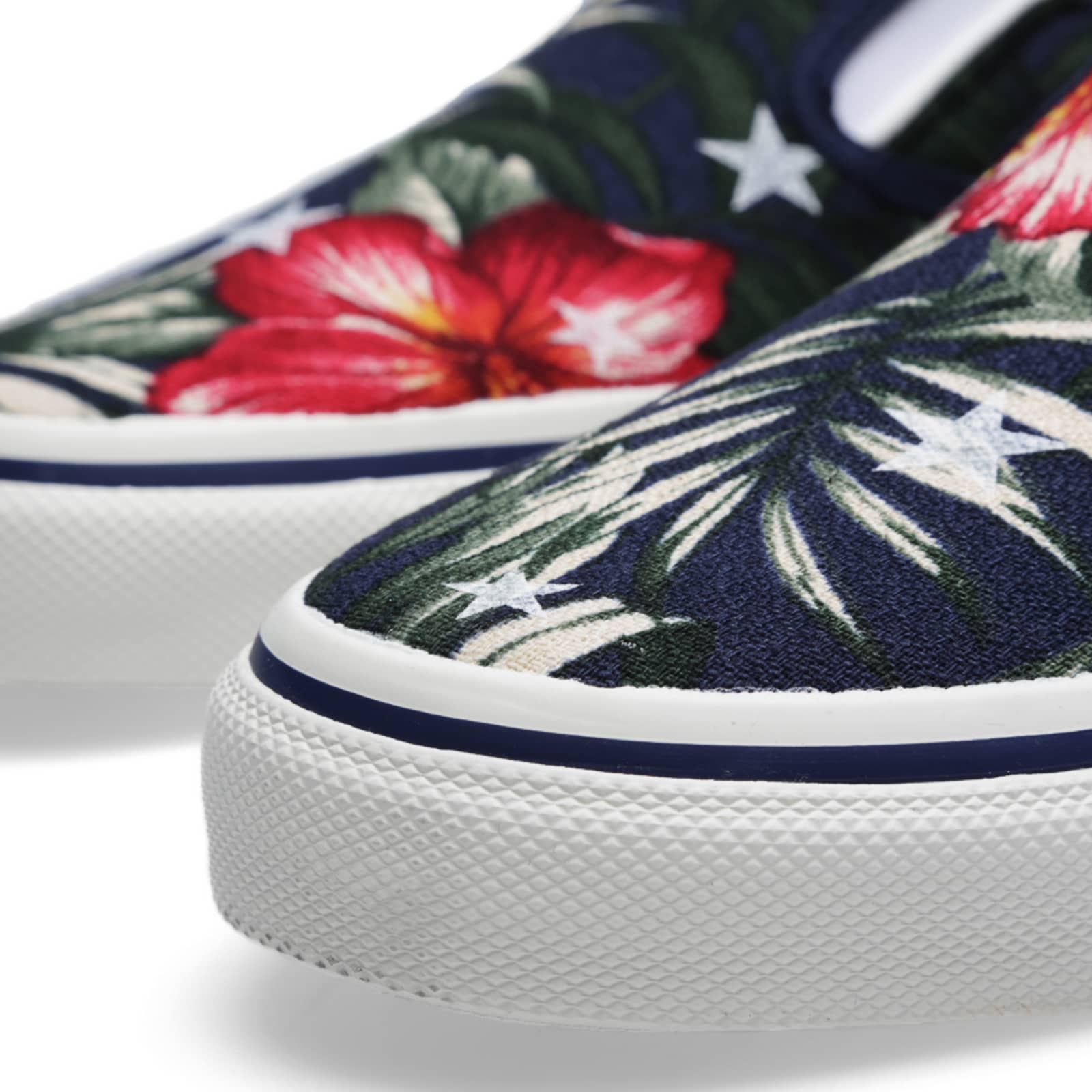 Uniform Experiment Slip On Shoes Navy Flower END.