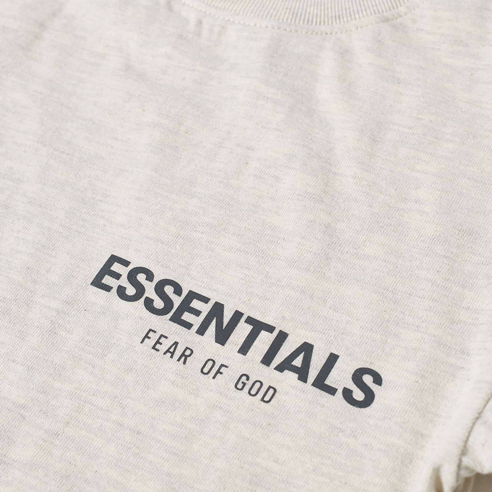 Fear of God ESSENTIALS Summer Kids Core TShirt Light Heather Oatmeal